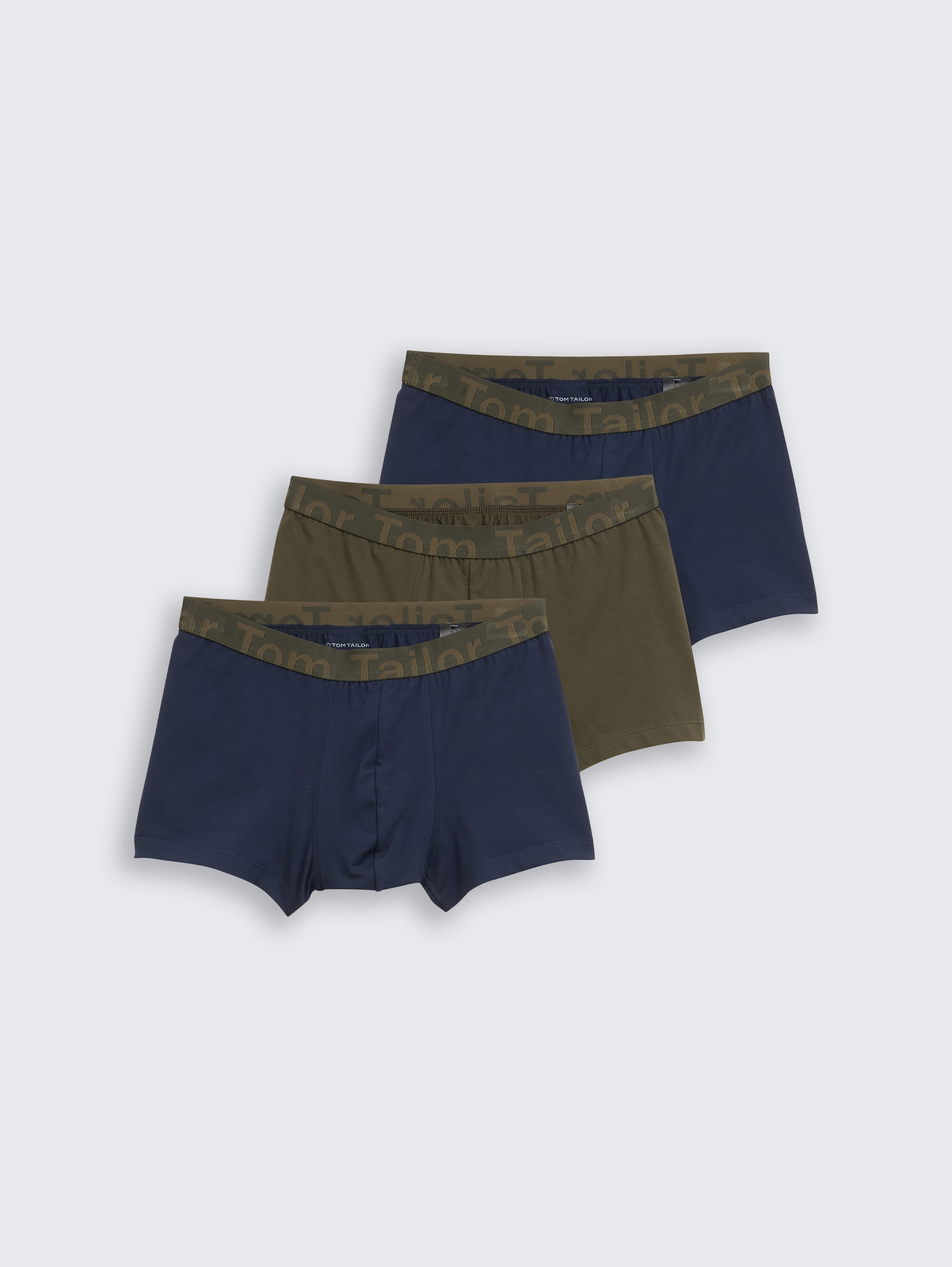 Boxers courts, lot de 3 - green-medium-solid - Vue de face du produit
