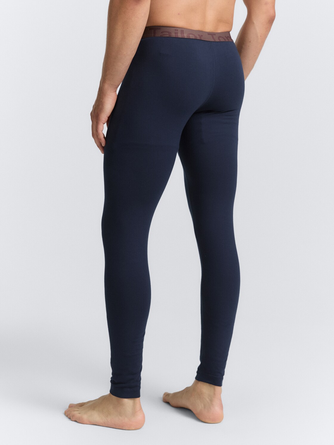 Lange Unterhose - blue-dark-solid - Auschnitt Model-Rückansicht