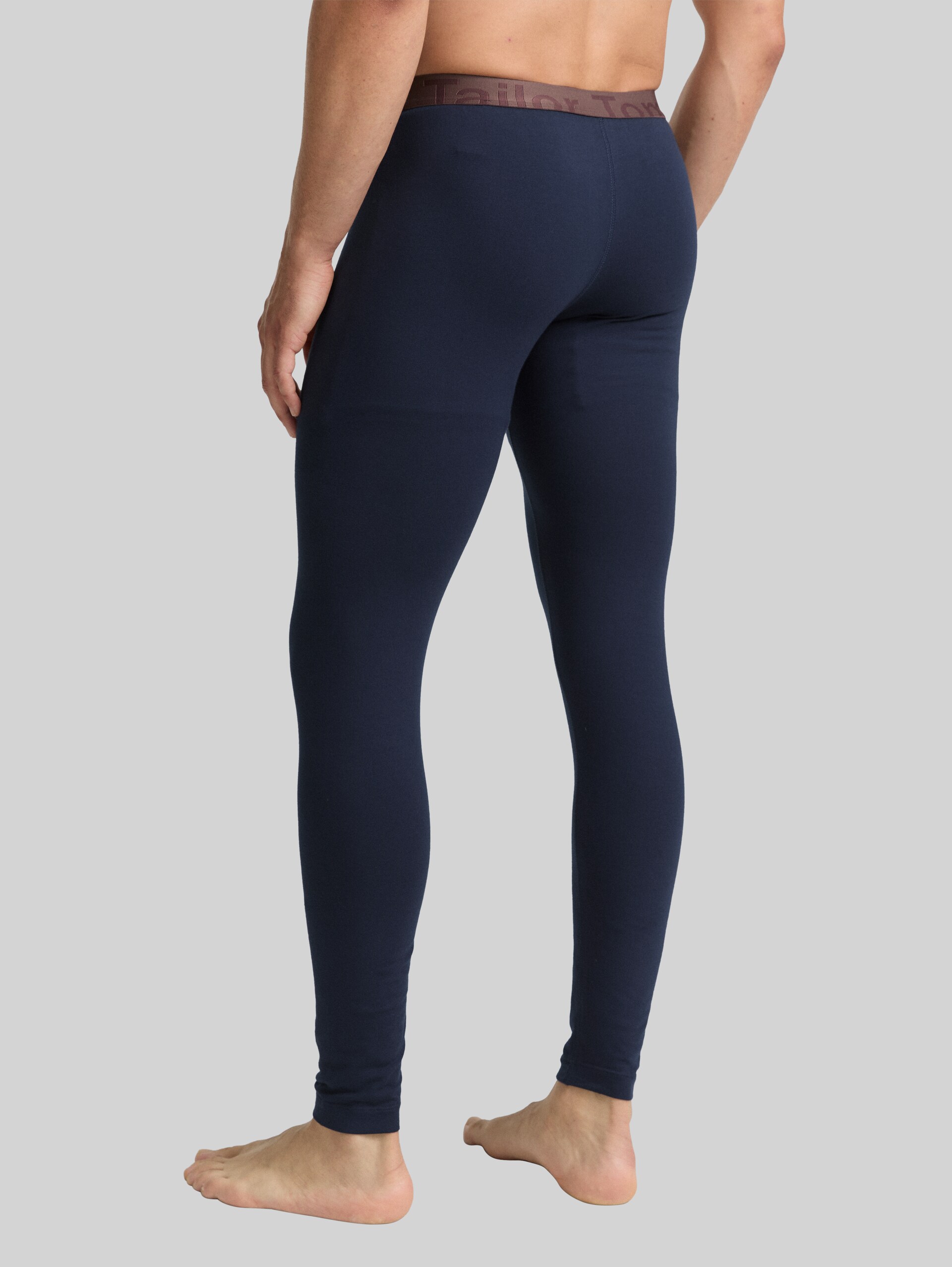 Long pants - blue-dark-solid - Neckline model-back view