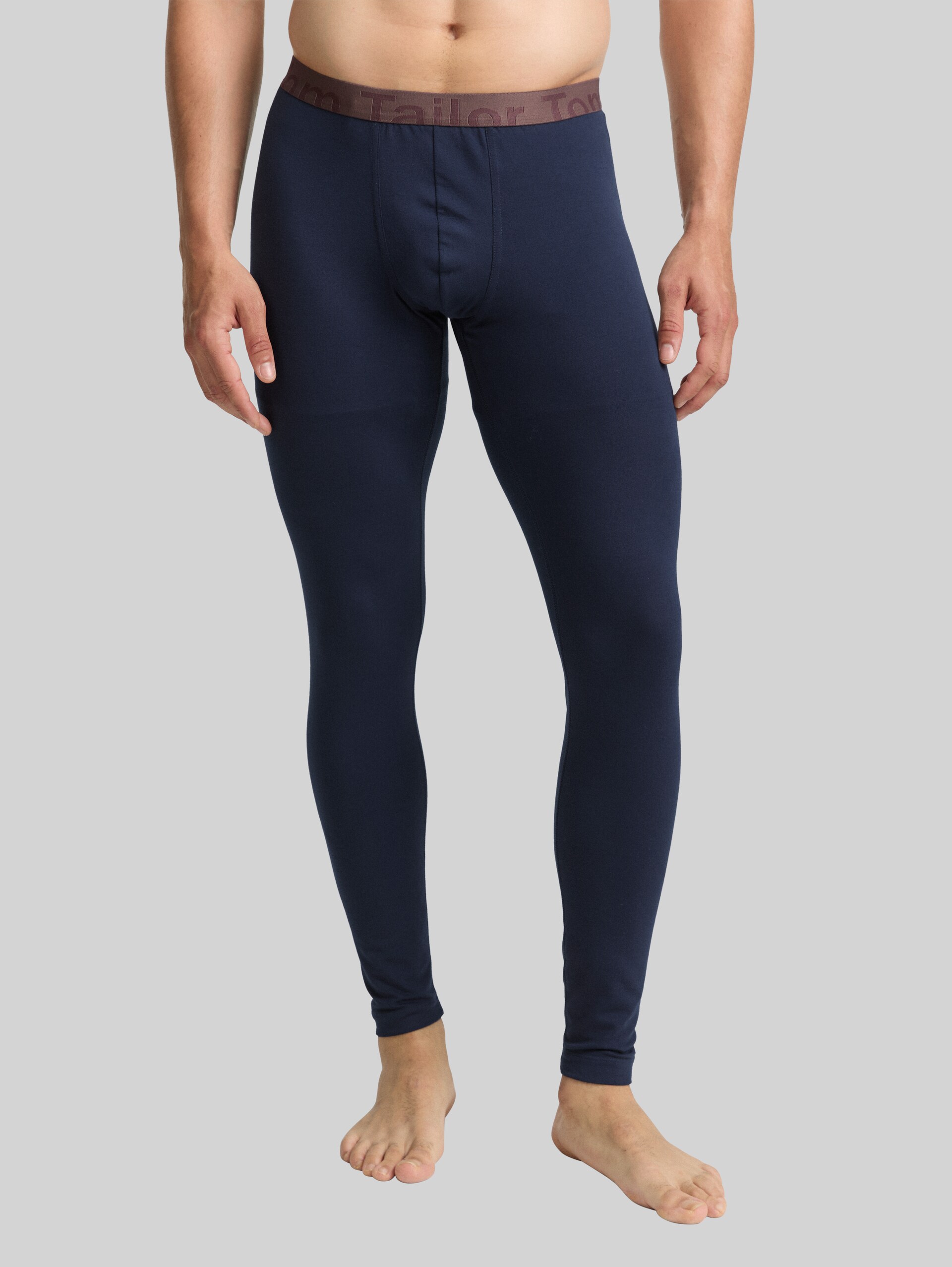Long pants - blue-dark-solid - Neckline model front view