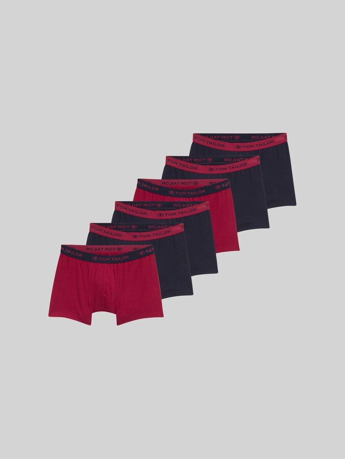 Short boxer shorts in a 6-pack by Men, rot-dunkel-multicolor1