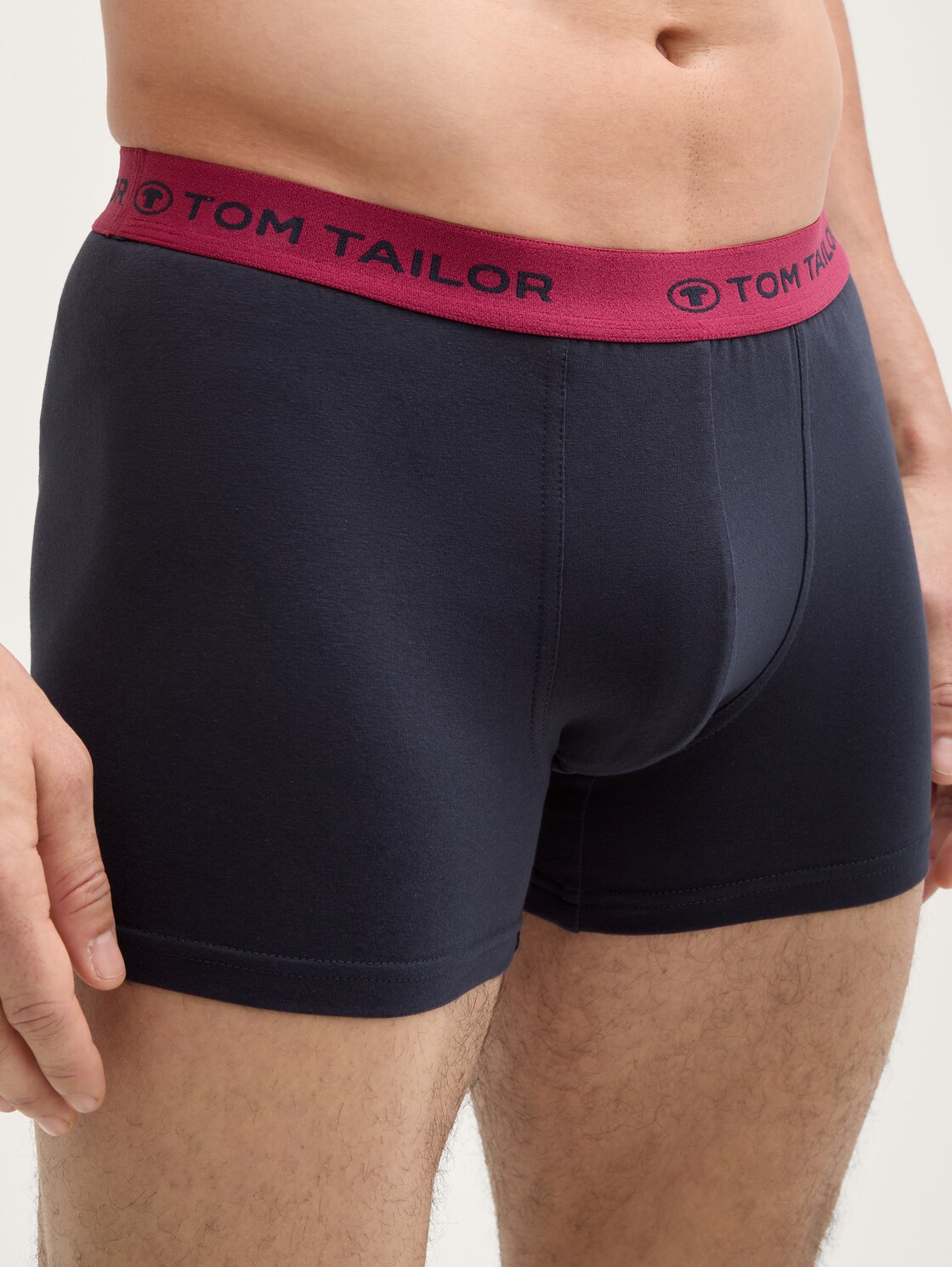 Kurze Boxershorts im 6er-Pack - rot-dunkel-multicolor1 - Detail-Model-Ansicht