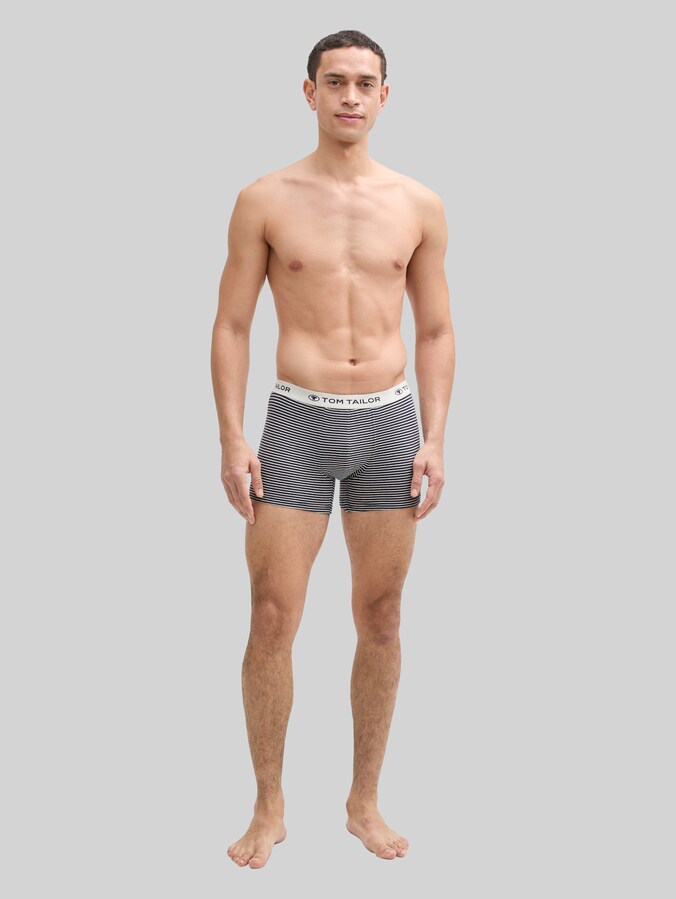 Kurze Boxershorts im 6er-Pack von Men, blue-dark-horizontal stripe