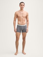 Boxer court en pack de 6 - blue-dark-horizontal stripe - Vue de face du modèle