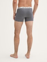 Boxer court en pack de 6 - blue-dark-horizontal stripe - Découpe Vue arrière du modèle