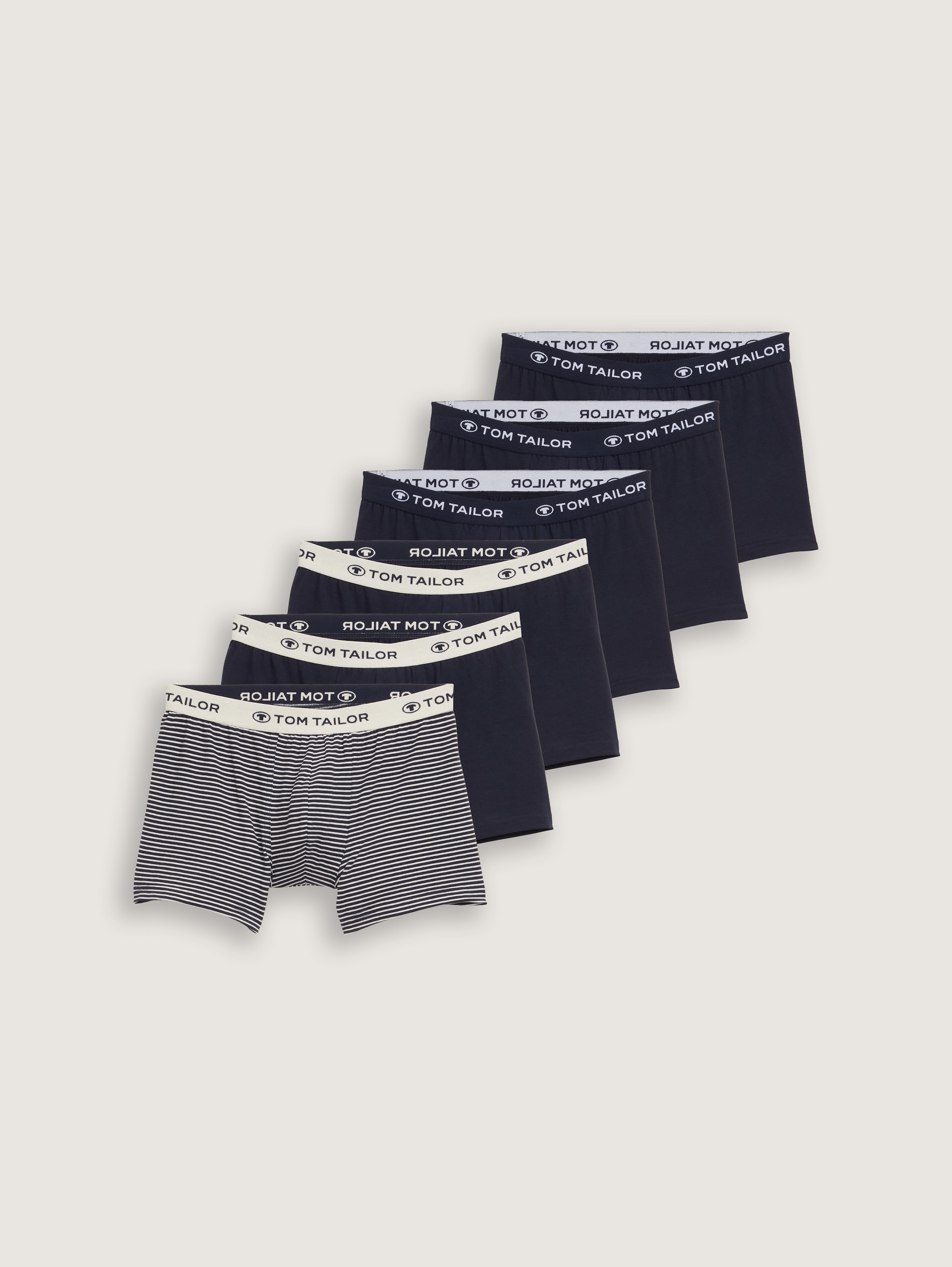 Kurze Boxershorts im 6er-Pack - bluedarkhorizontal_stripe - 