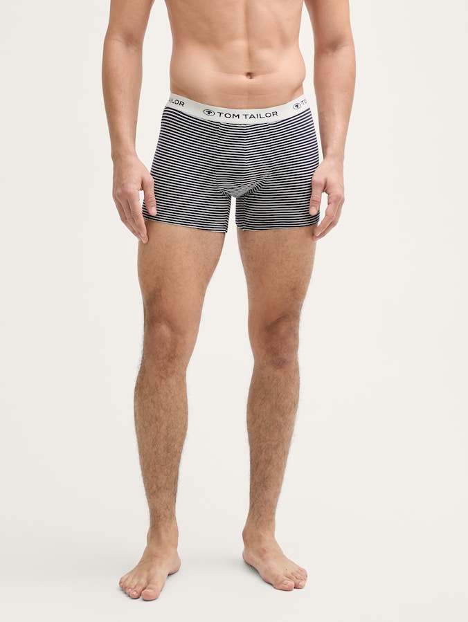 Kurze Boxershorts im 6er-Pack von Men, blue-dark-horizontal stripe