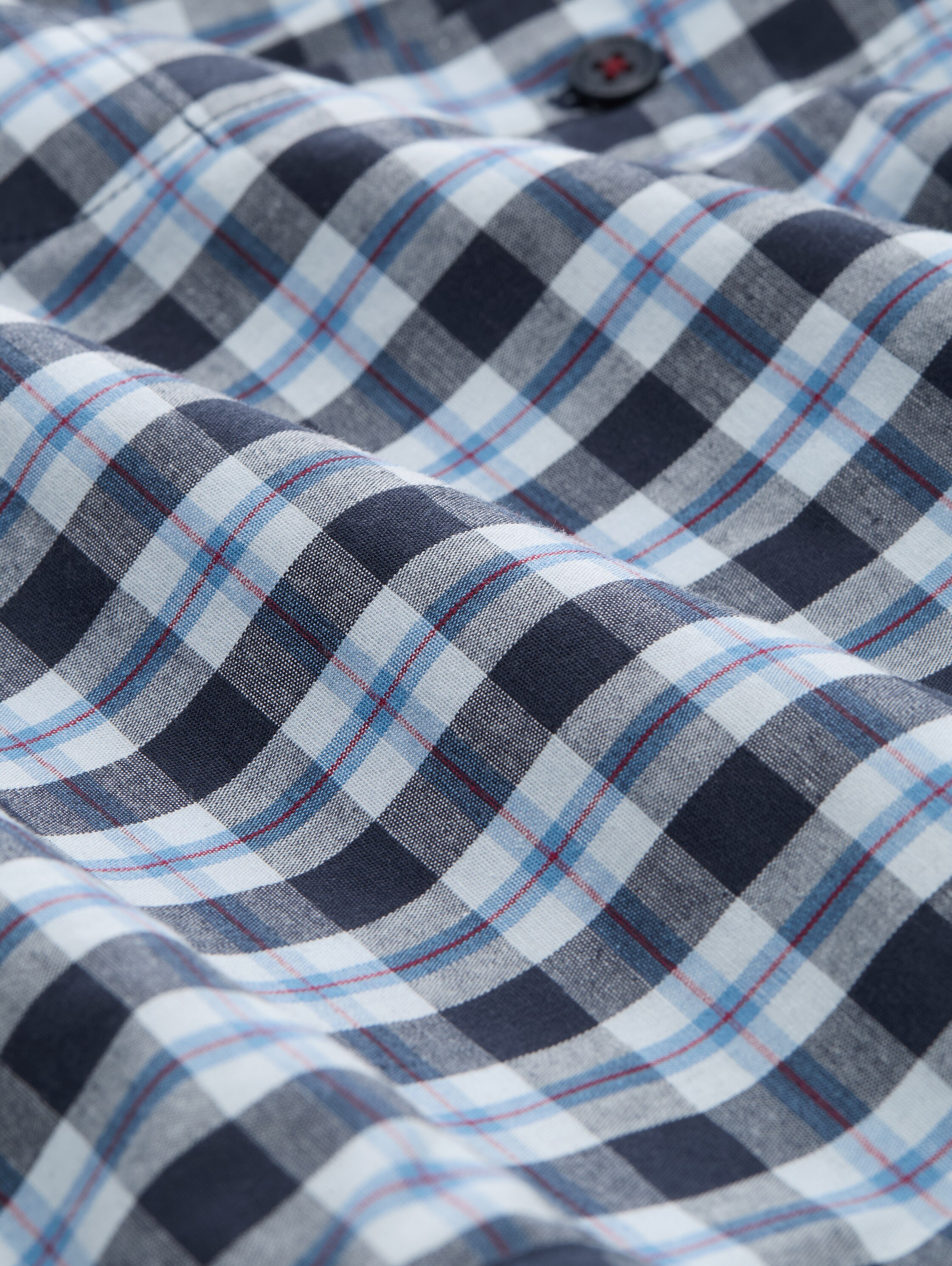 Mittellange Boxershorts mit Karomuster im 2er-Pack - blauhellkaro - 