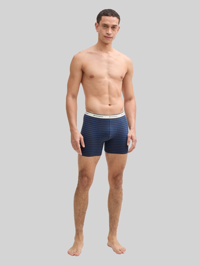 Mittellange Boxershorts im 4er-Pack von Men, blue stripe