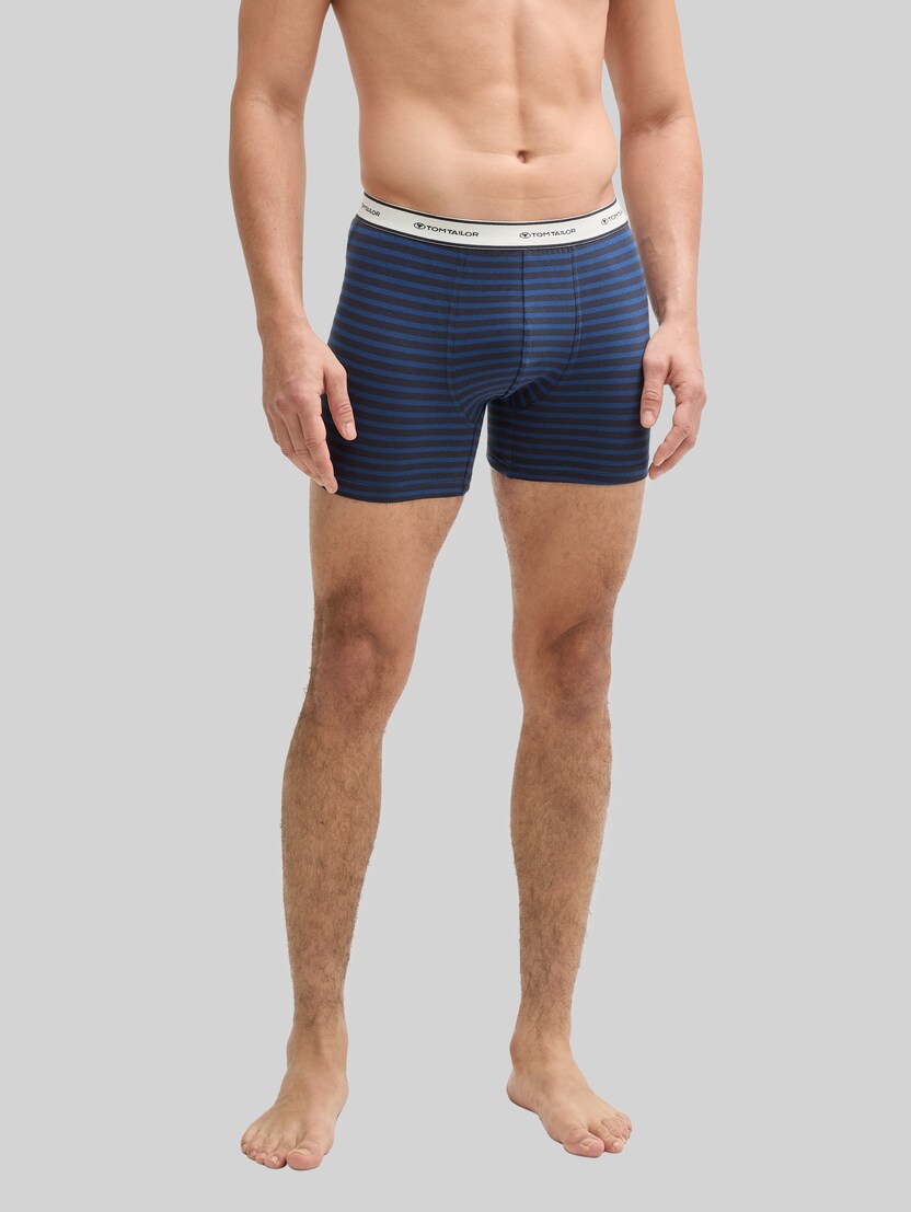 Mittellange Boxershorts im 4er-Pack von Men, blue stripe