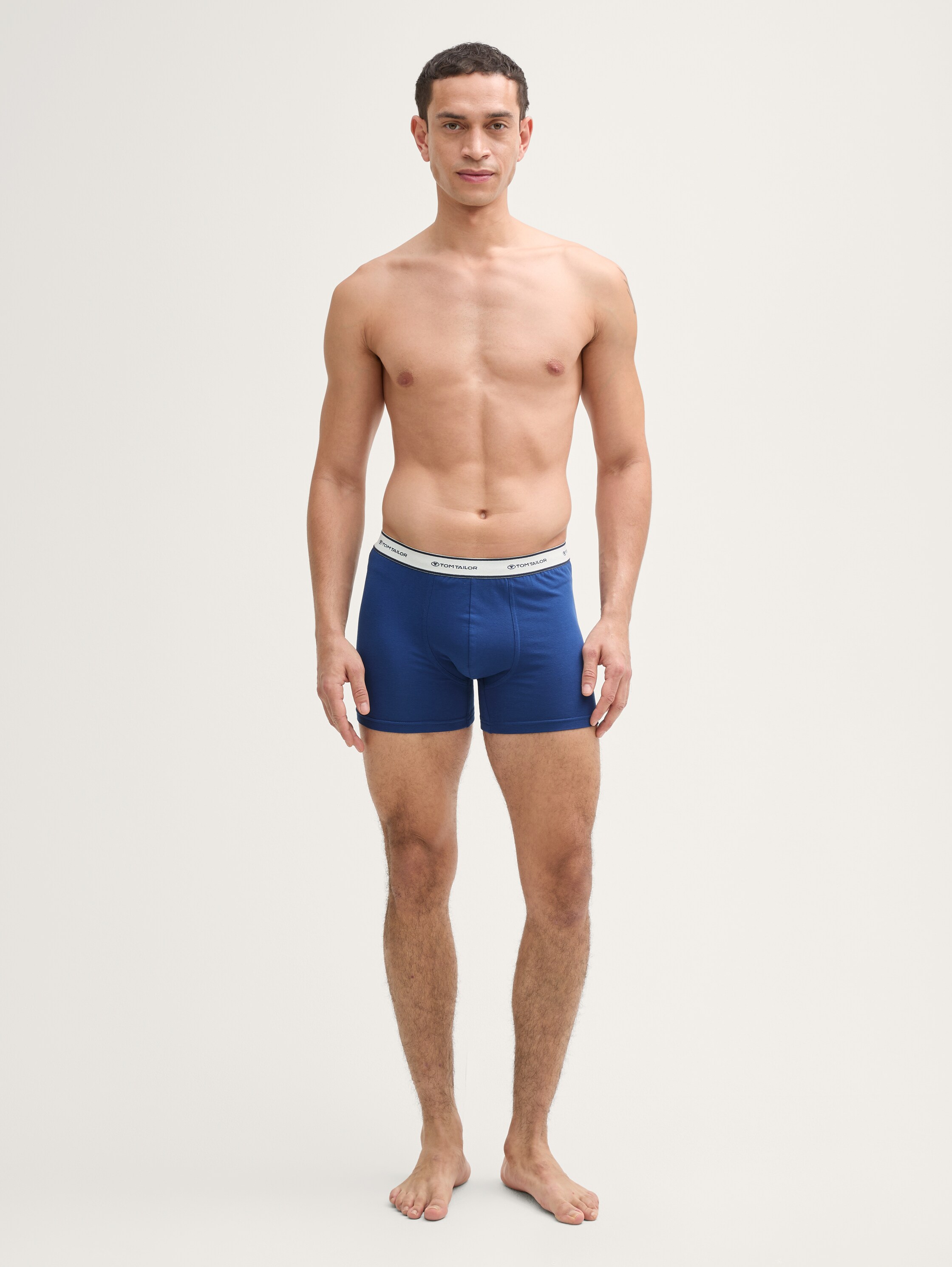 Mittellange Boxershorts im 4er-Pack - bluemediumsolid - 