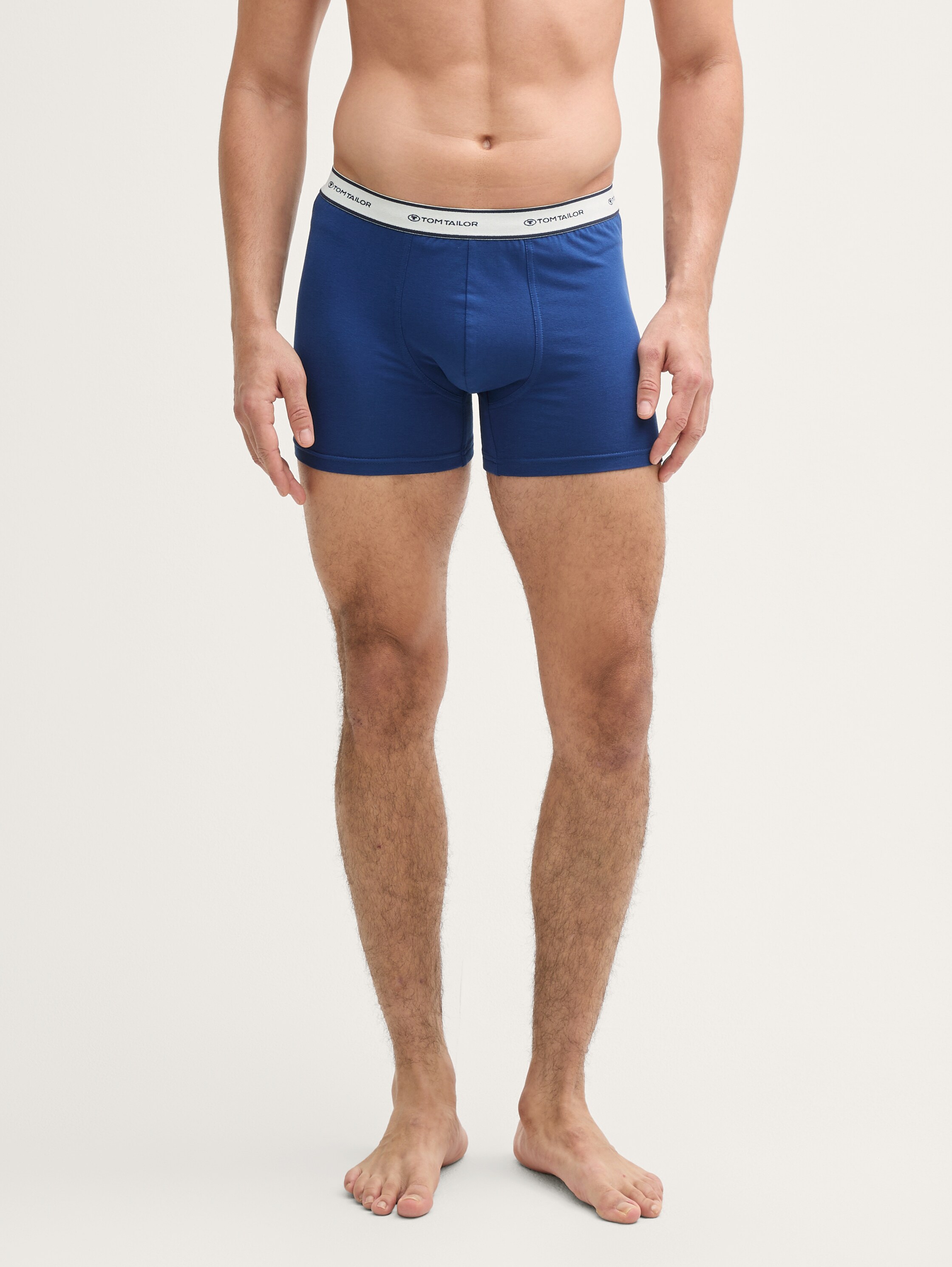 Mittellange Boxershorts im 4er-Pack - bluemediumsolid - 