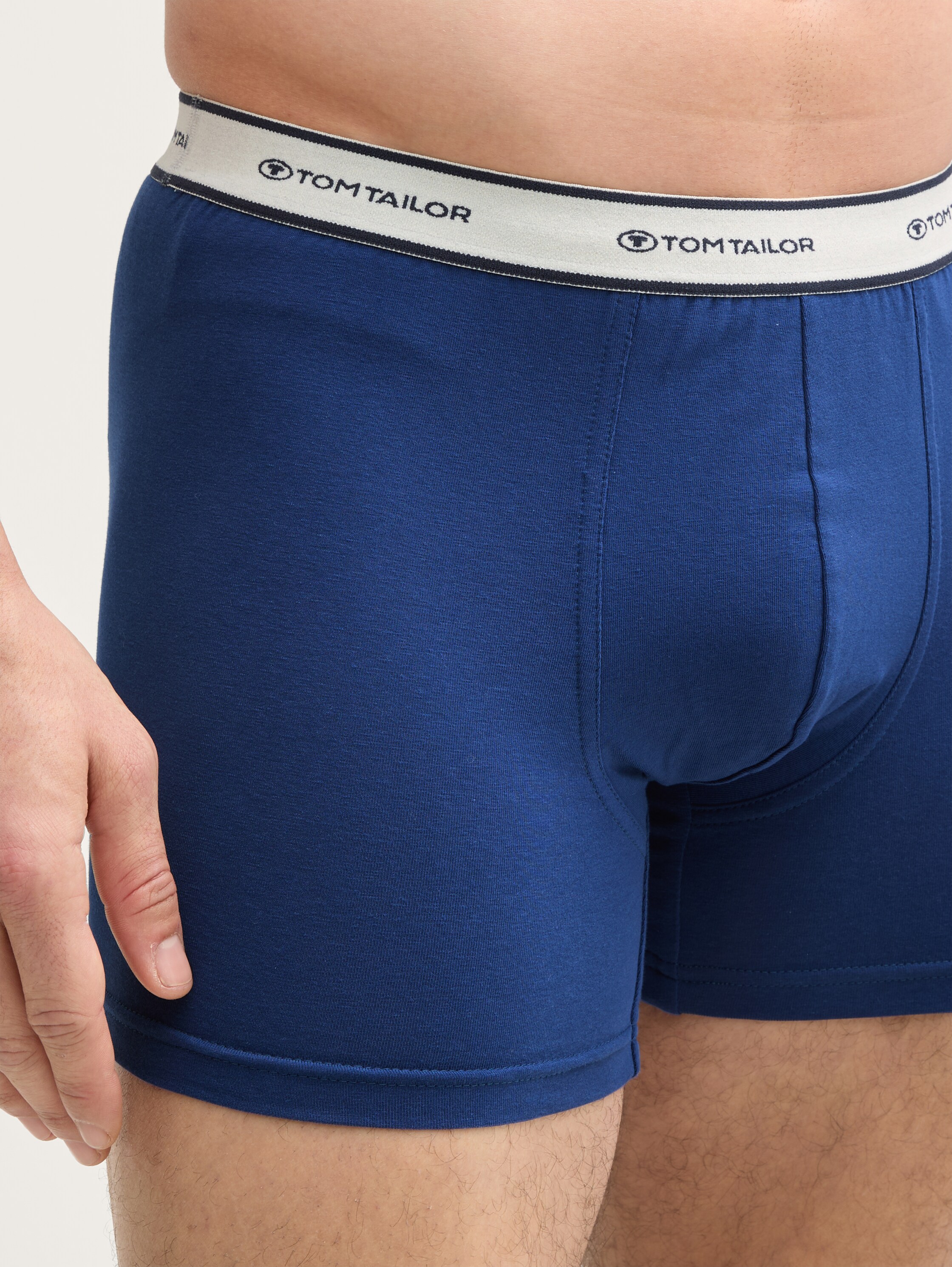 Mittellange Boxershorts im 4er-Pack - bluemediumsolid - 