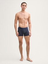 Kurze Boxershorts im 6er-Pack - blau-hell-Allover - Model-Vorderansicht