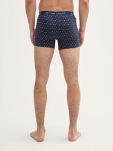 Kurze Boxershorts im 6er-Pack - blau-hell-Allover - Auschnitt Model-Rückansicht