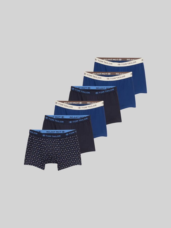 Short boxer shorts in a 6-pack by Men, blau-hell-Allover