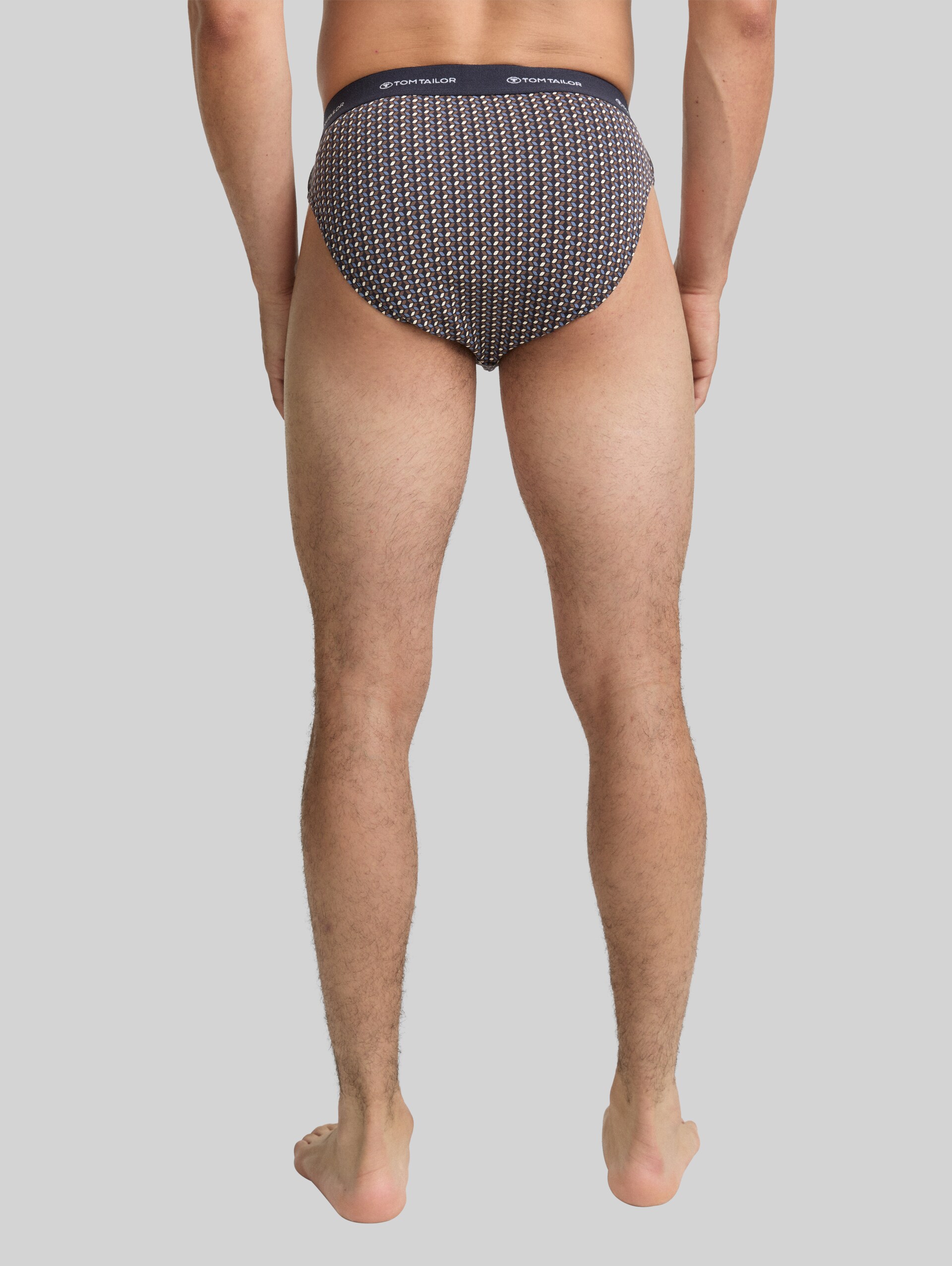 Briefs in pack of 2 - blue-medium-allover - Neckline model-back view