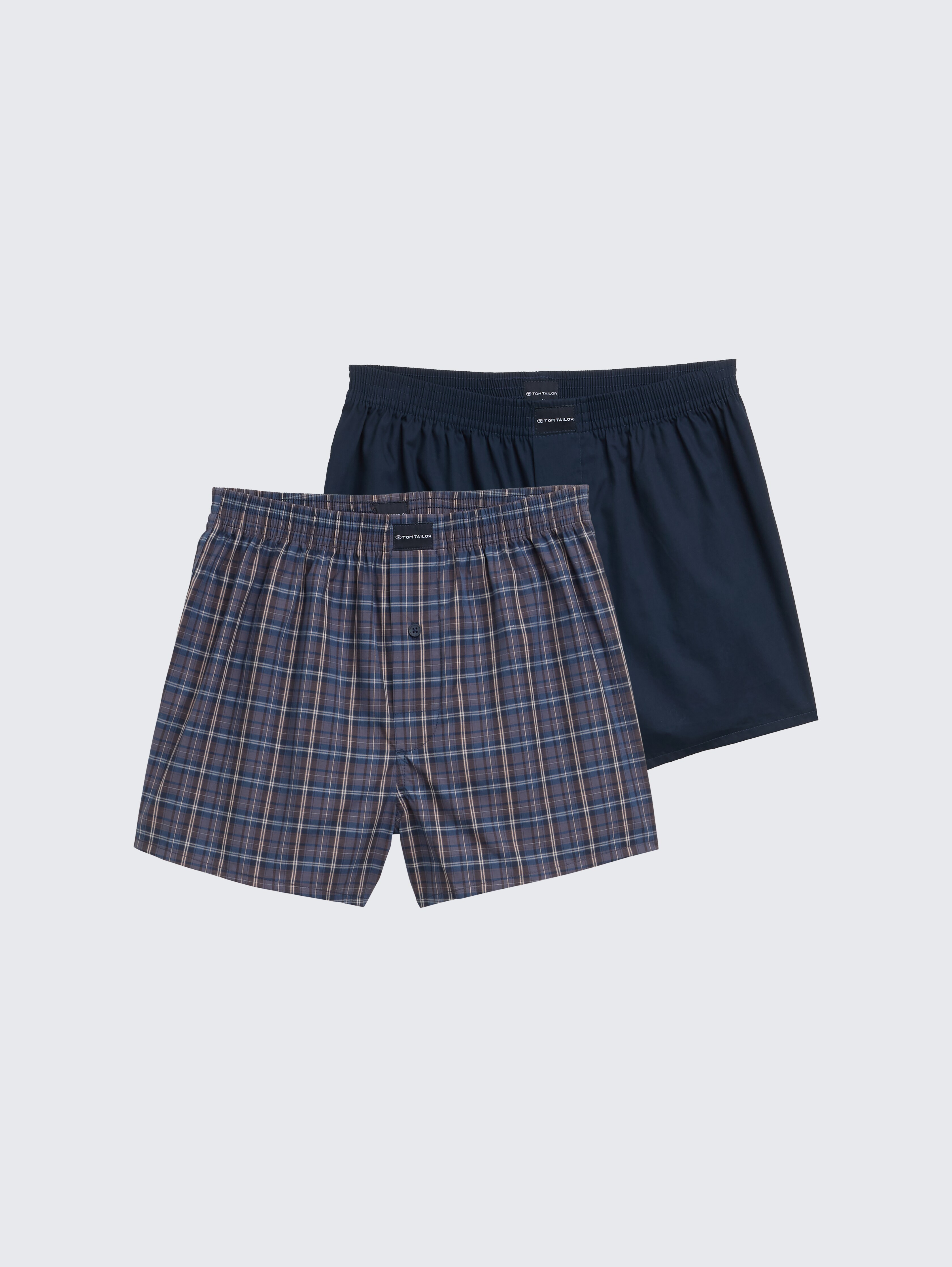 Kurze Boxershorts im 2er-Pack von Men, braun-mittel-Karo