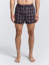 Boxers courts en pack de 2 - blue-dark-check - Découpe Vue de face du modèle