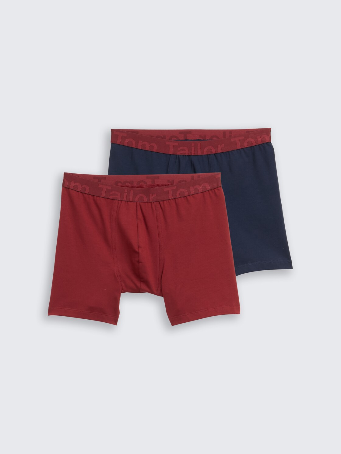 Kurze Boxershorts im 2er-Pack - rot-dunkel-multicolor1 - Vorder-Produkt-Ansicht