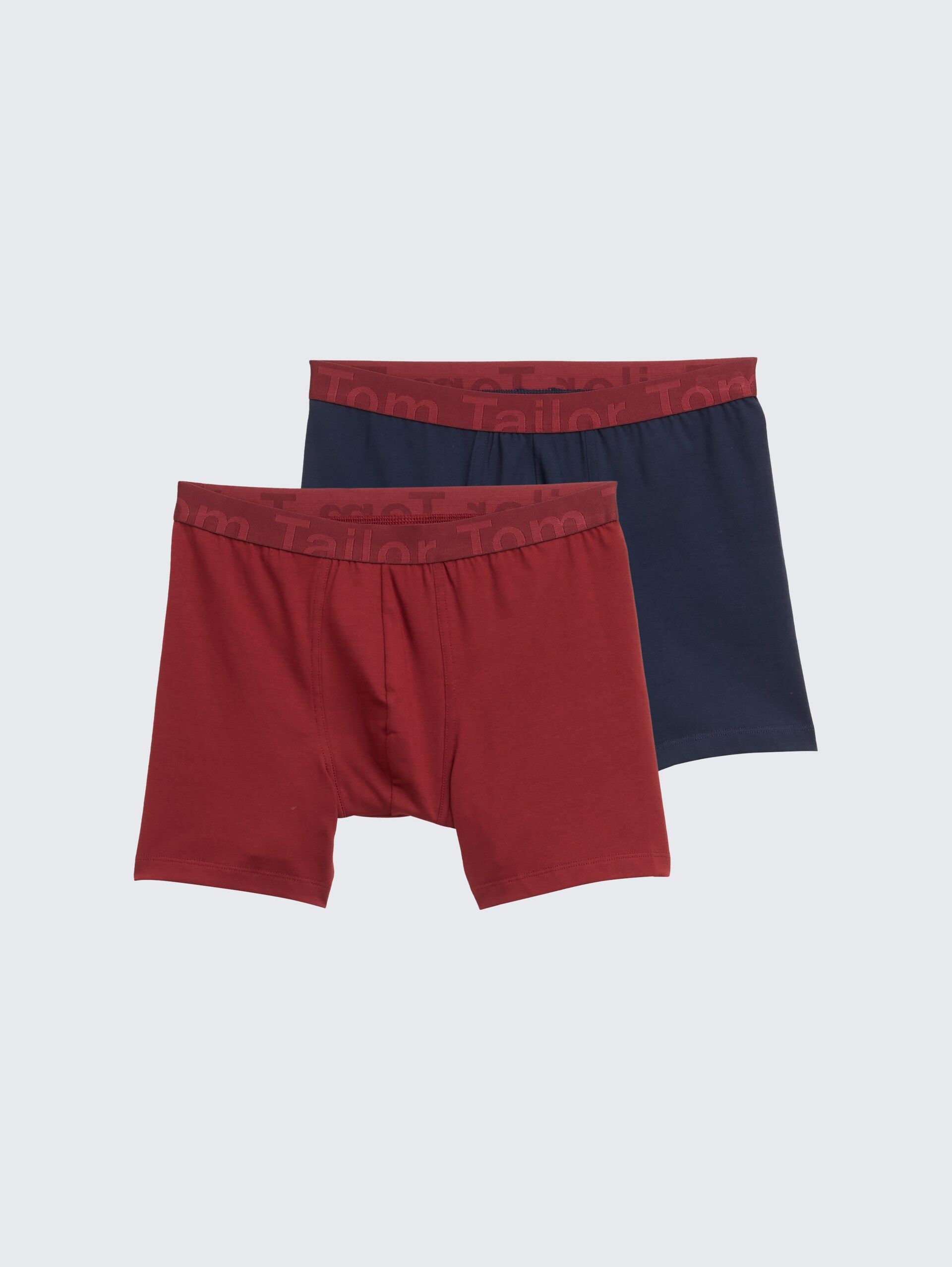 Kurze Boxershorts im 2er-Pack - rot-dunkel-multicolor1 - Vorder-Produkt-Ansicht