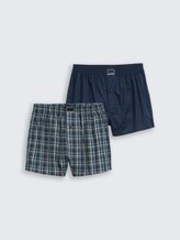 Boxershorts met ruitjespatroon in 2-pack - blue-medium-check - Product vooraanzicht