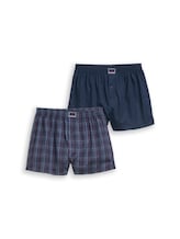Ausgewählt, Boxershorts mit Karomuster im 2er-Pack von Tom Tailor, blau