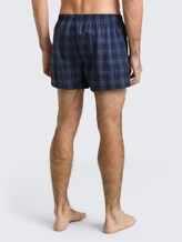 Boxershorts met ruitjespatroon in 2-pack - blue-dark-check - Neklijn model-achteraanzicht