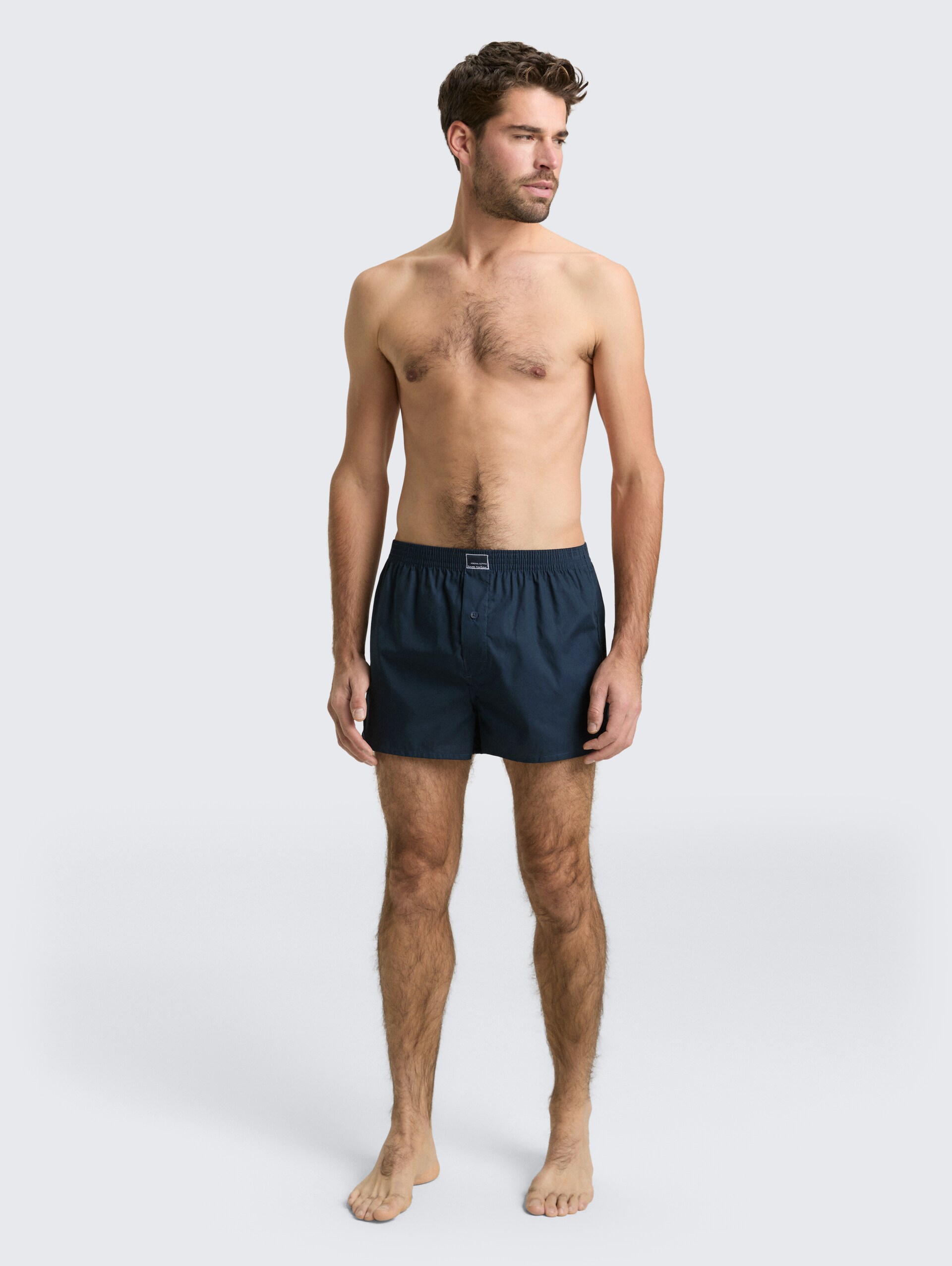 Boxershorts mit Karomuster im 2er-Pack - green-dark-check - Model-Vorderansicht