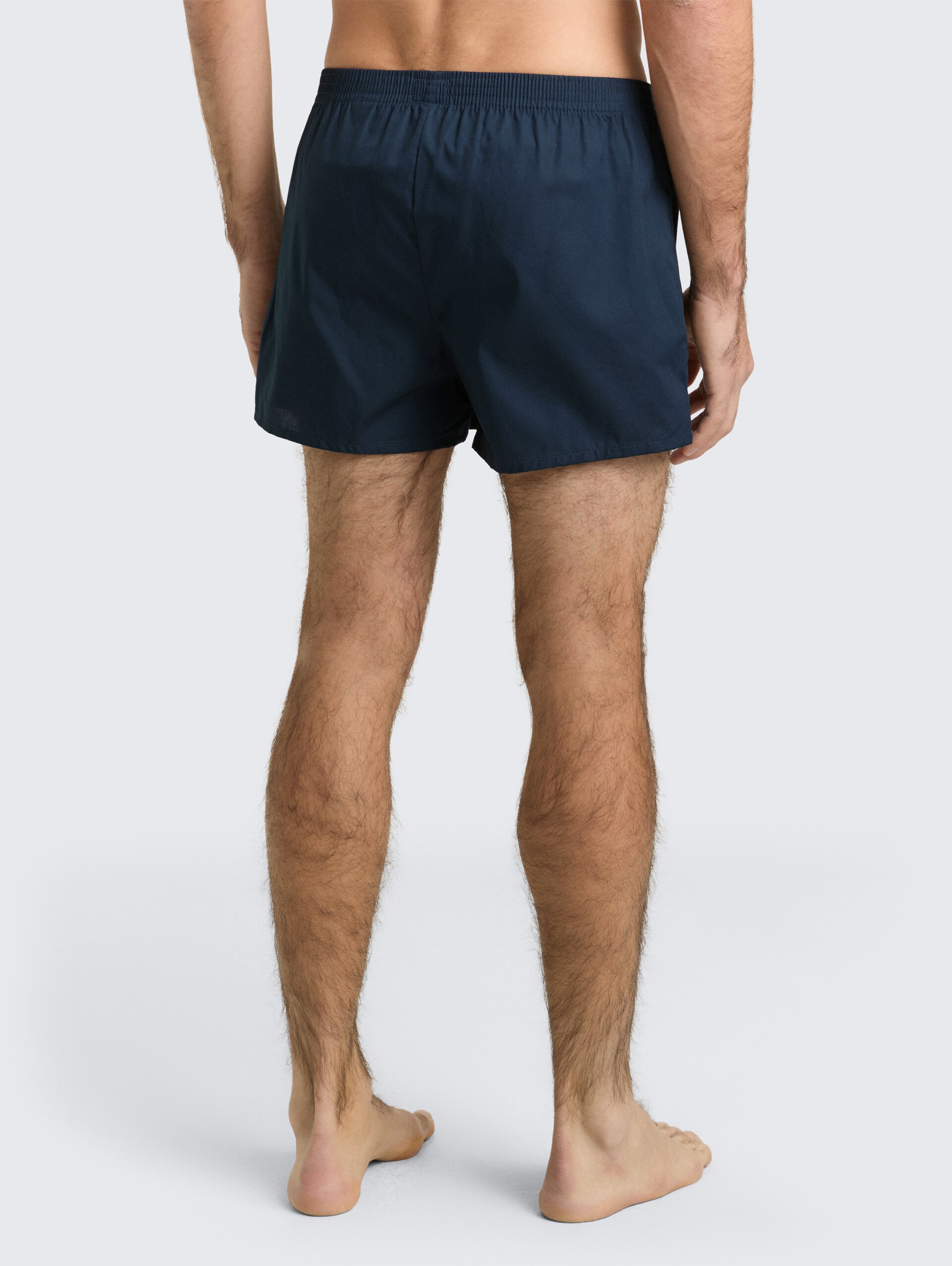 Boxershorts mit Karomuster im 2er-Pack - green-dark-check - Auschnitt Model-Rückansicht