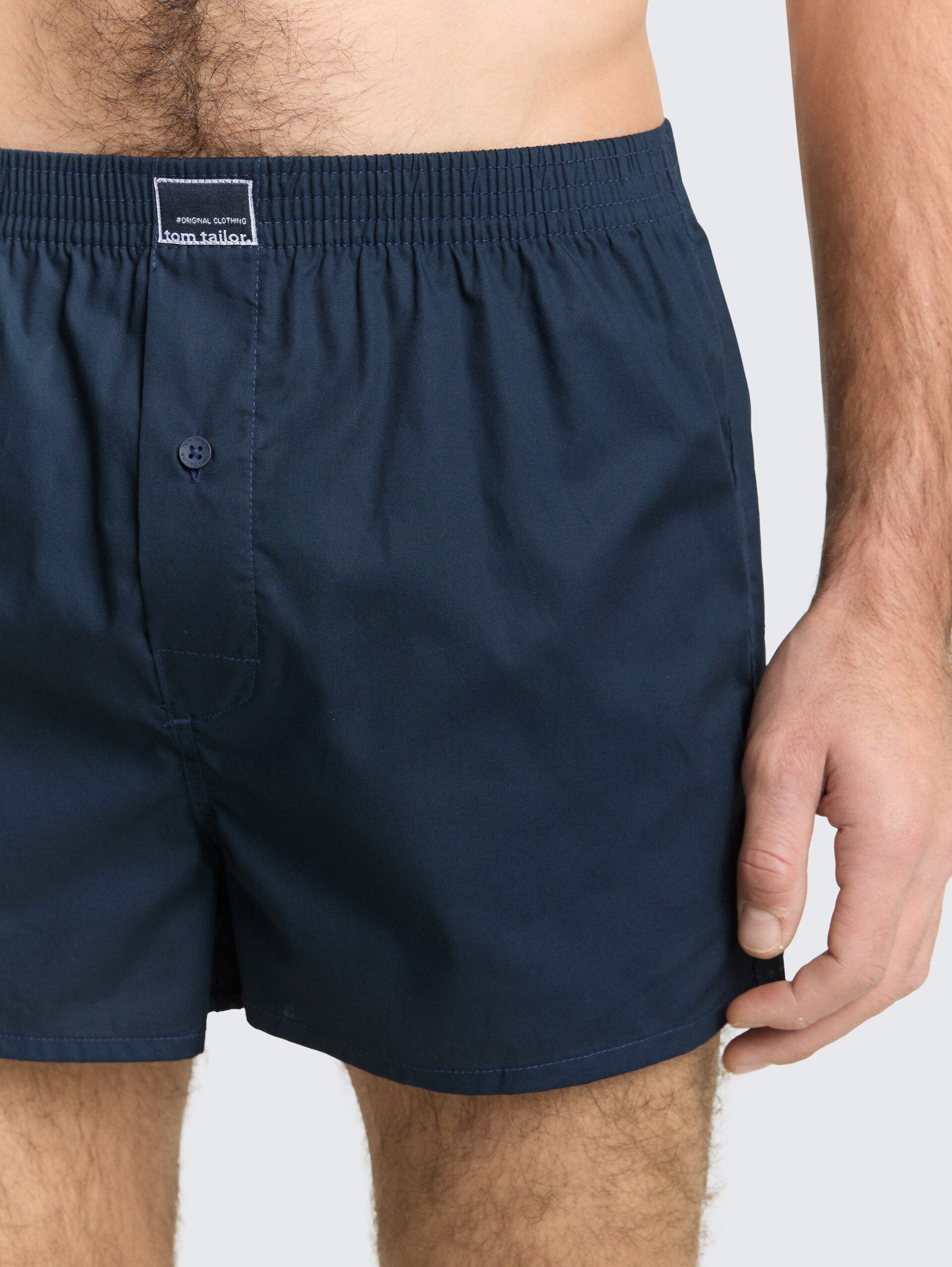 Boxershorts mit Karomuster im 2er-Pack - green-dark-check - Detail-Model-Ansicht