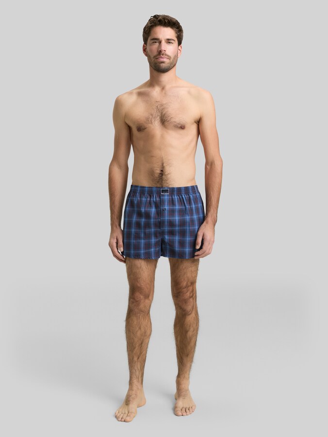 Boxershorts met ruitjespatroon, set van 2 door Men, blue-dark-check
