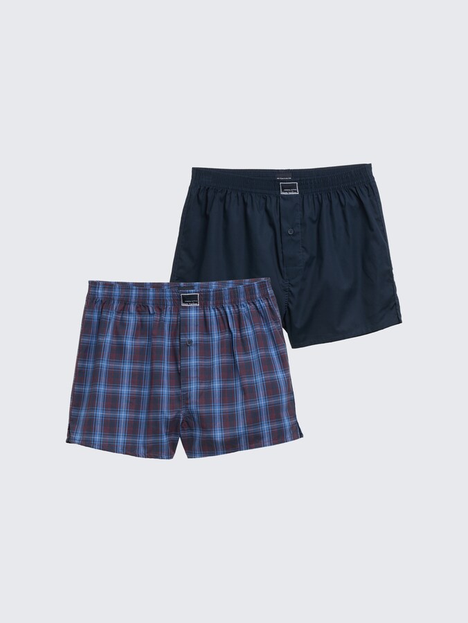 Boxershorts mit Karomuster im 2er-Pack von Men, blue-dark-check