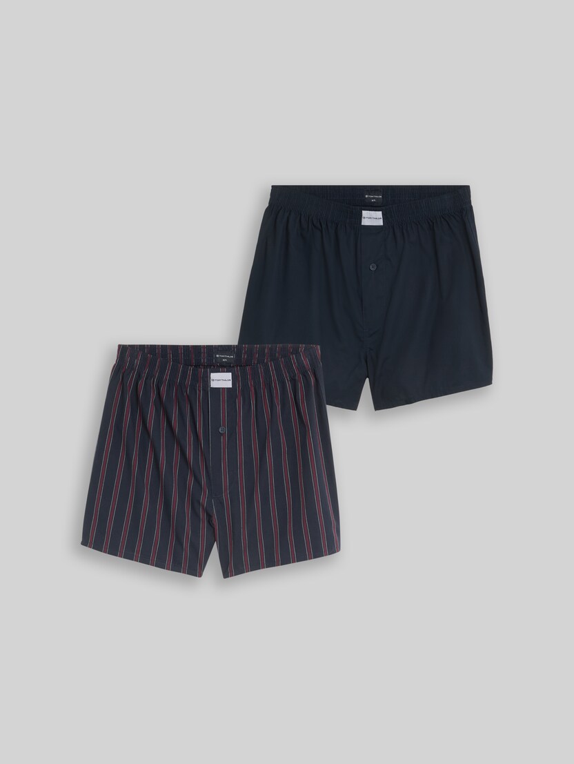 Boxershorts mit Streifenmuster im 2er-Pack von Men, red-dark-stripes