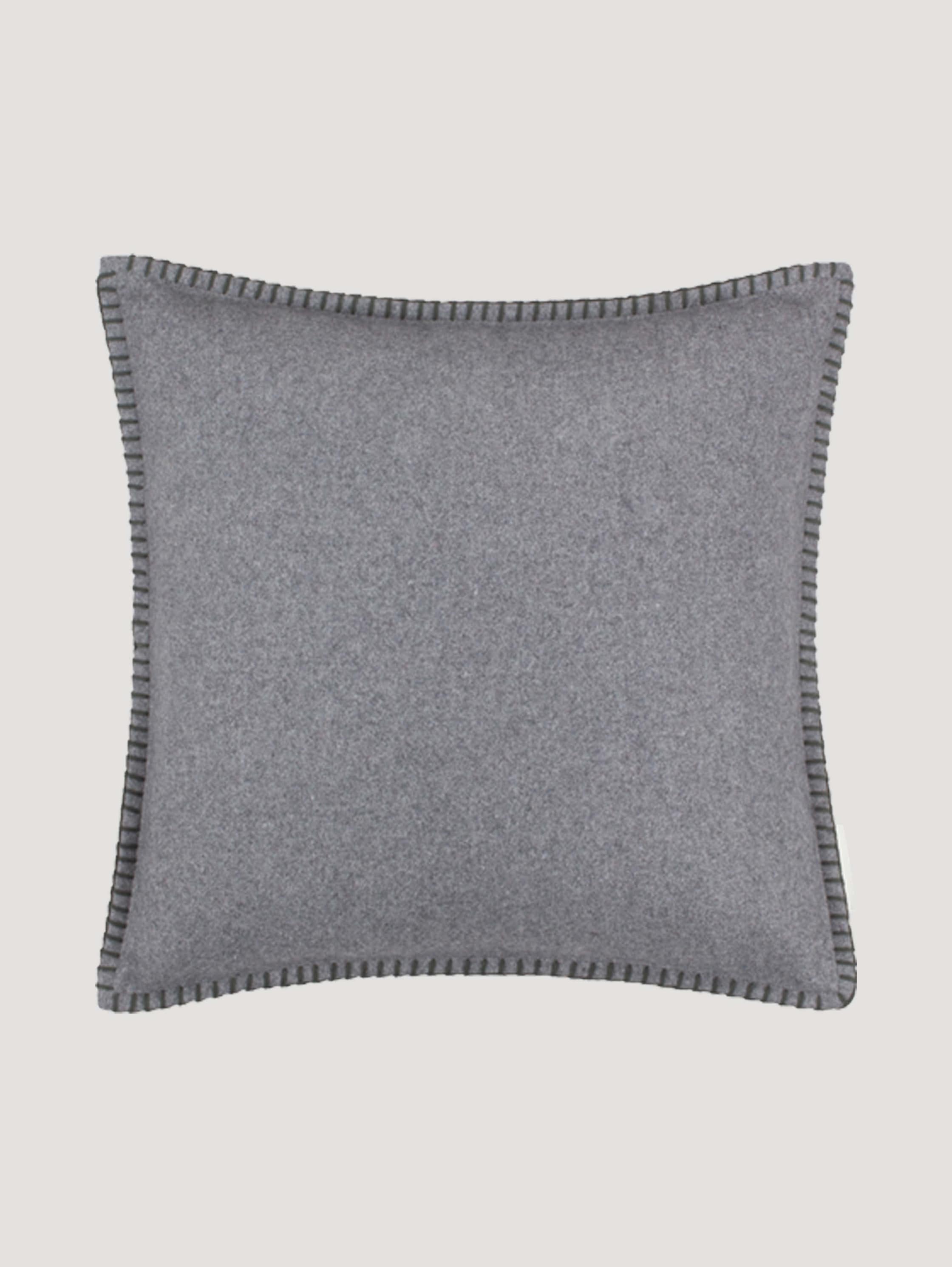 cushion cover in a felt look - grey
