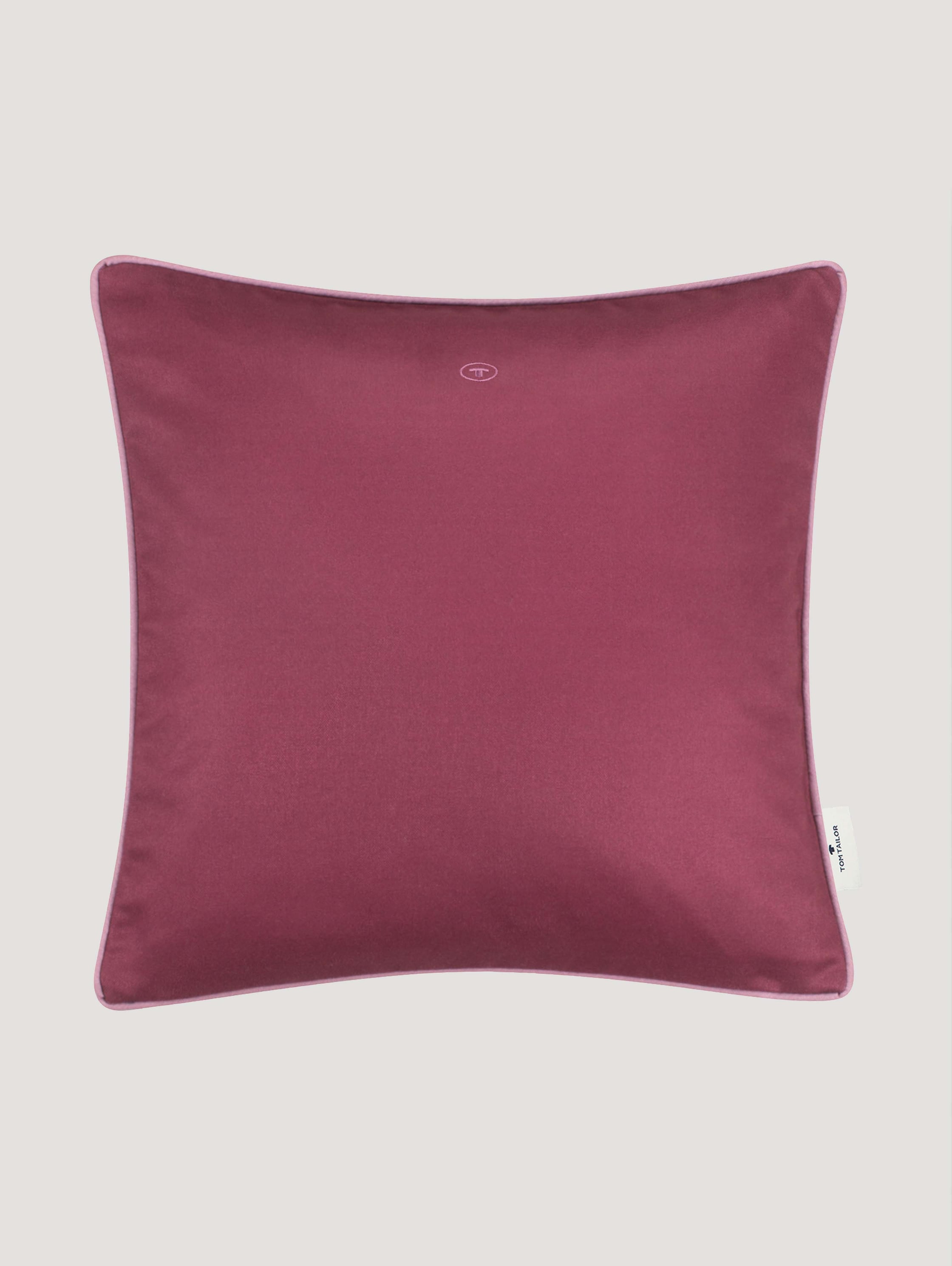 logo embroidered cushion cover - dk red