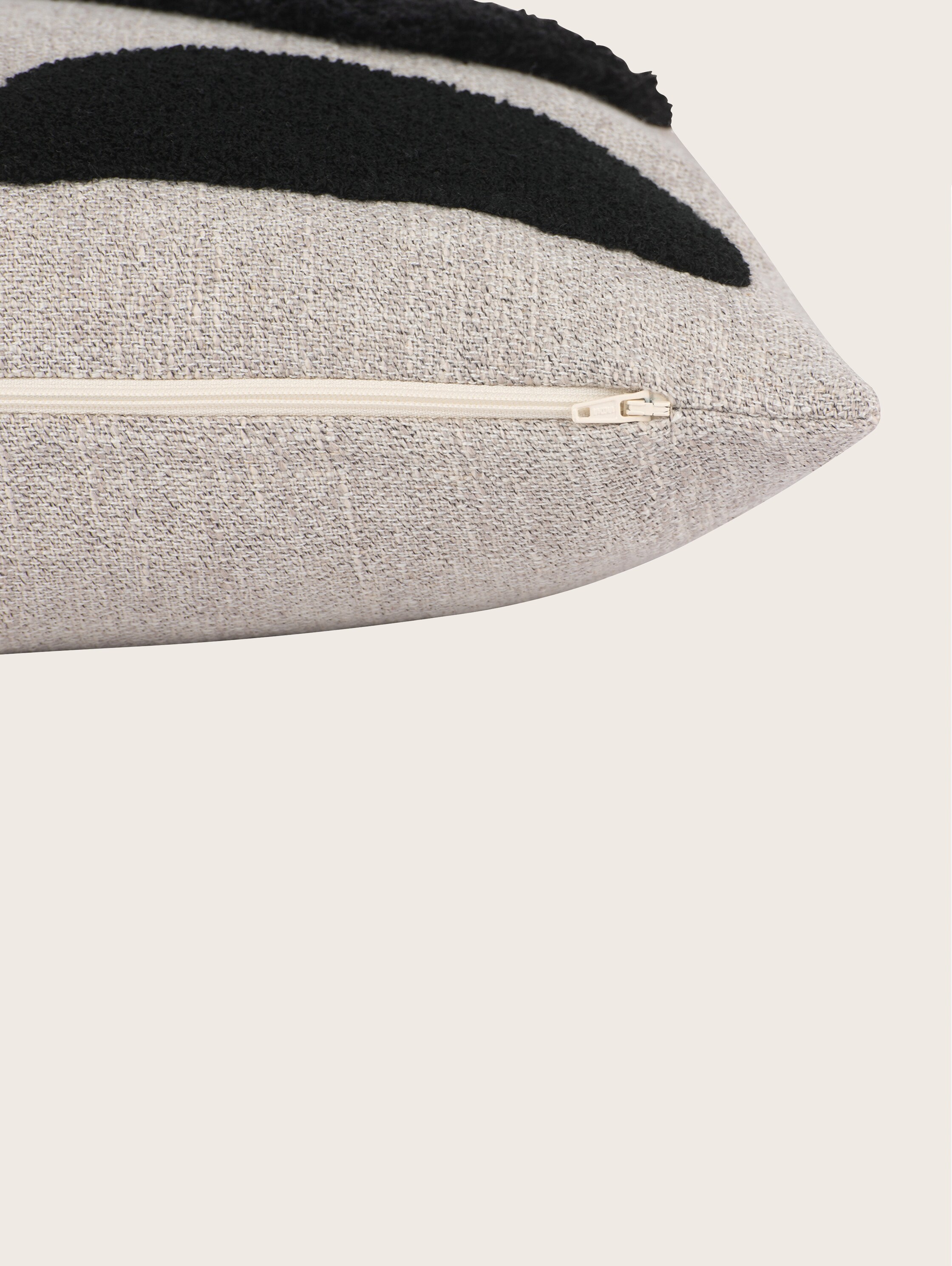 Geweven decoratieve kussenhoes - beige - 