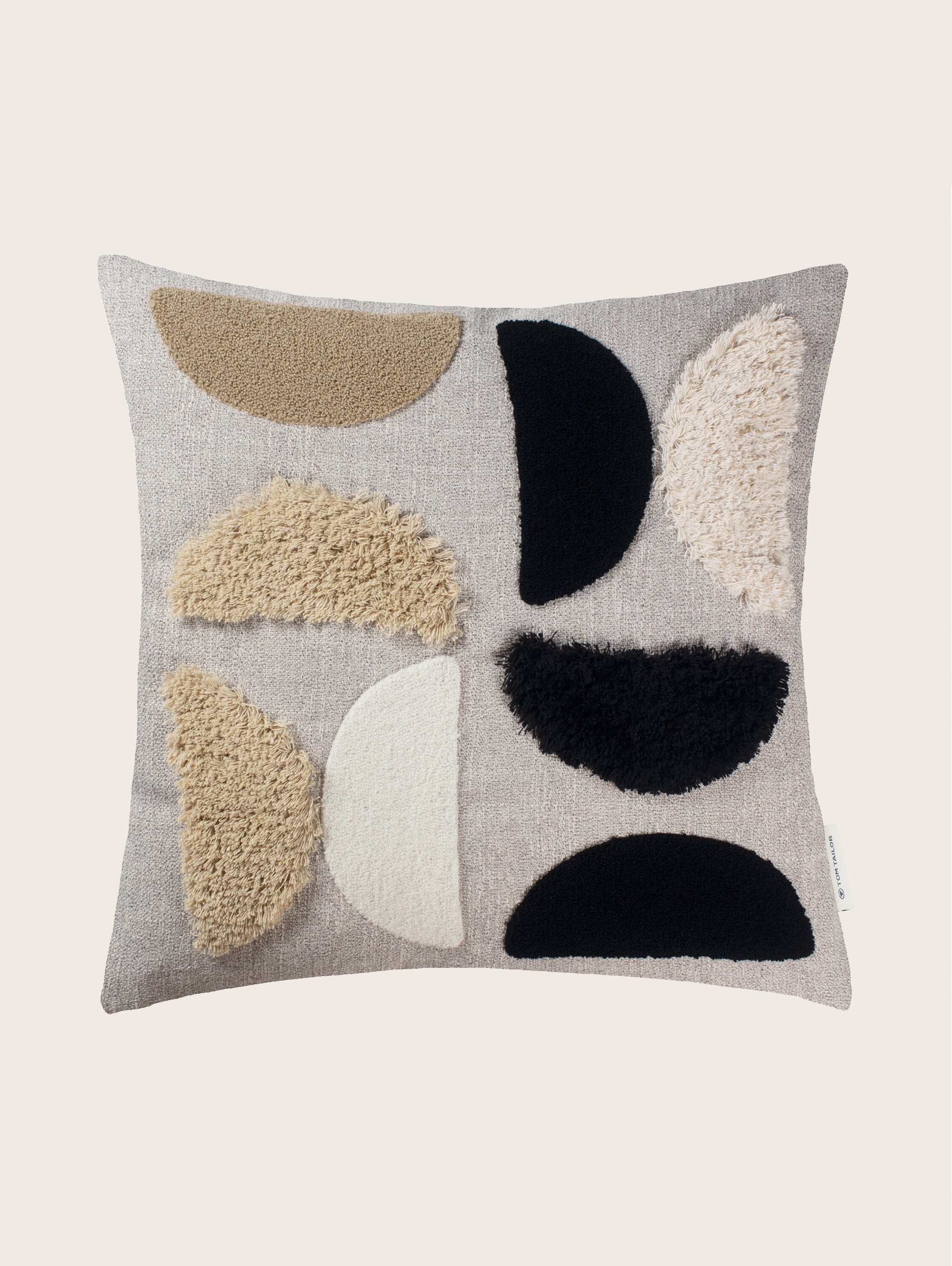 Geweven decoratieve kussenhoes - beige - 
