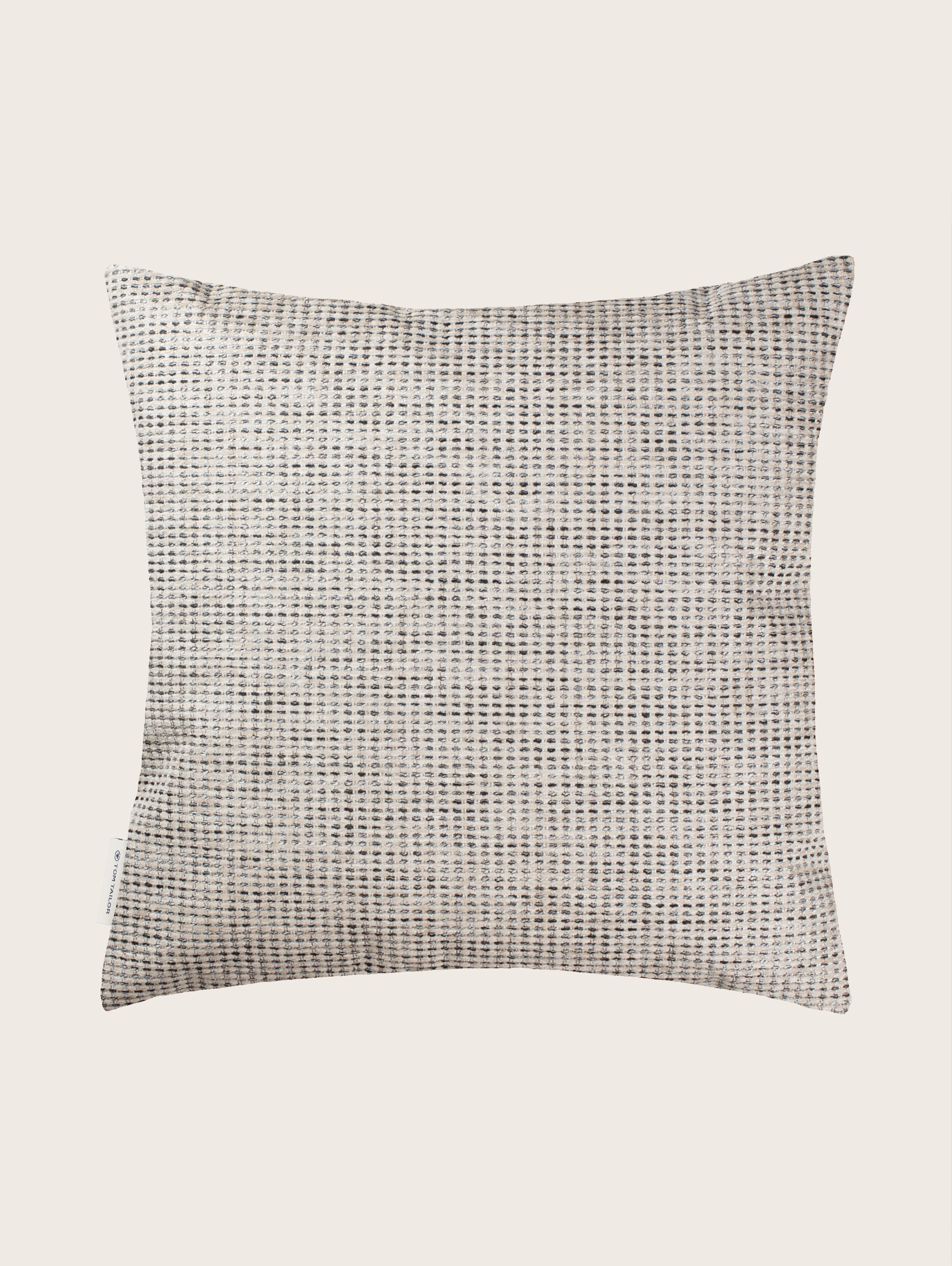 Woven decorative cushion cover - beige