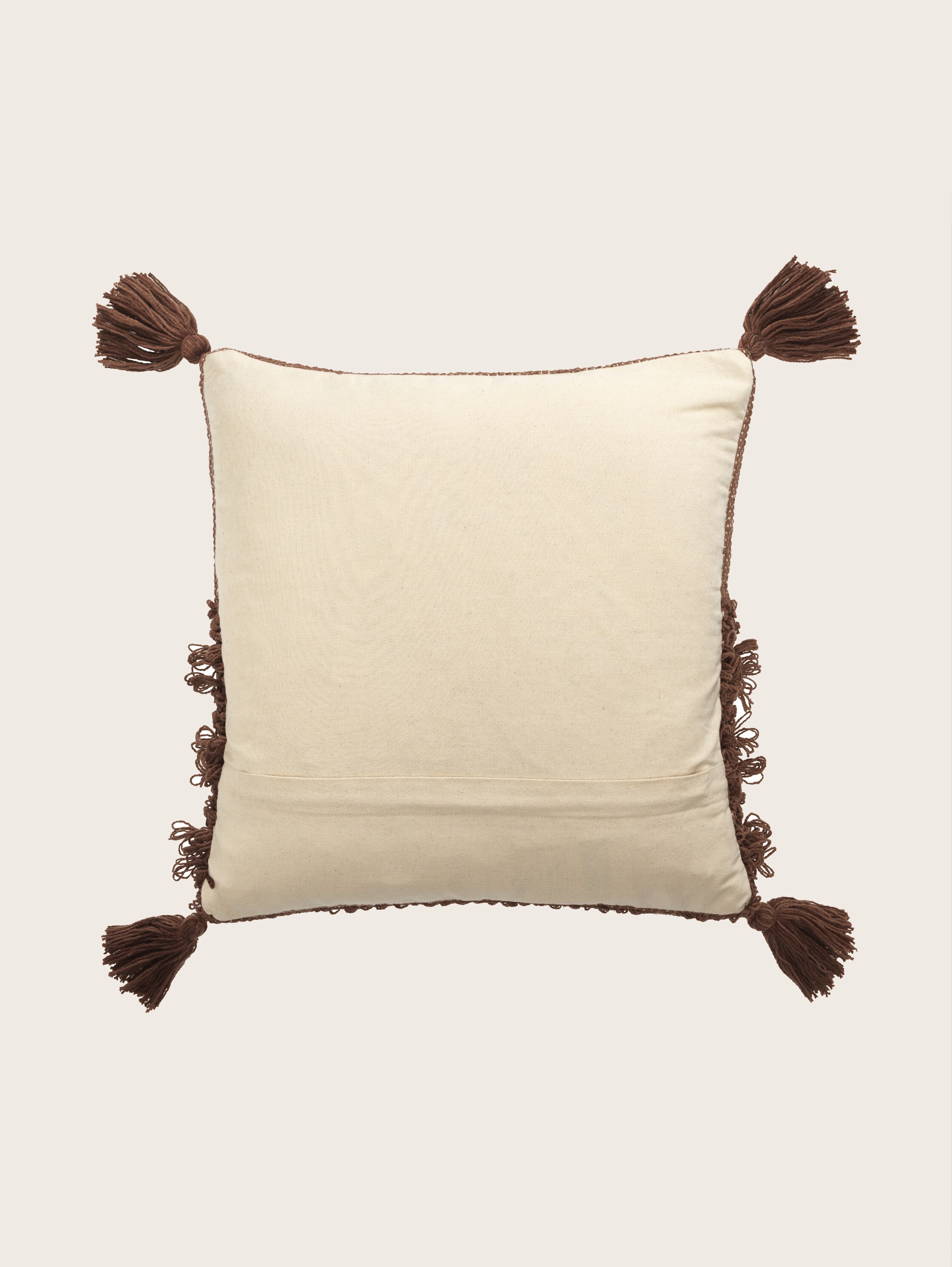 Kissenhülle im Boho-Style mit rustikalem Fransendesign - 2