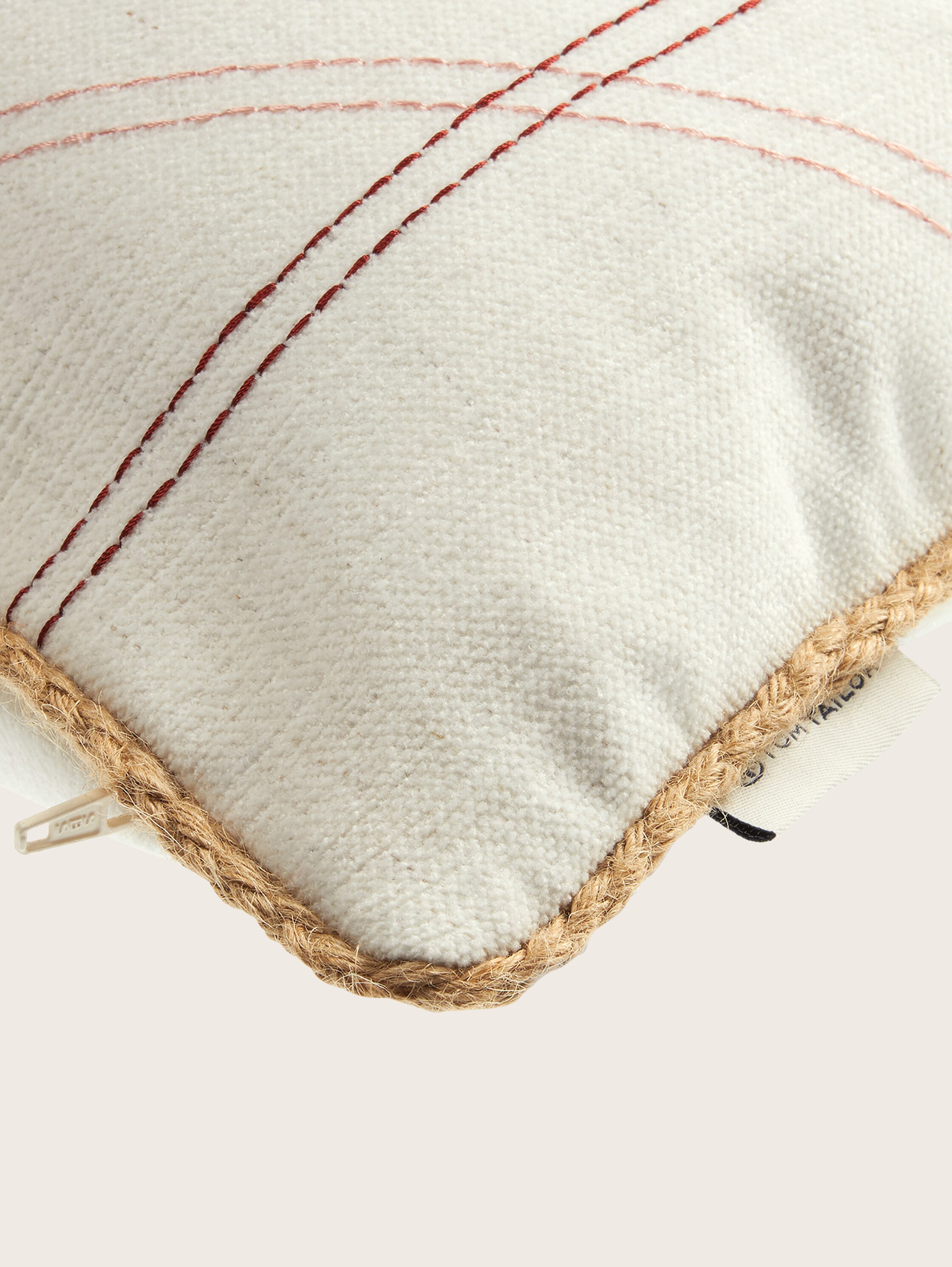 Woven decorative cushion cover - yellow