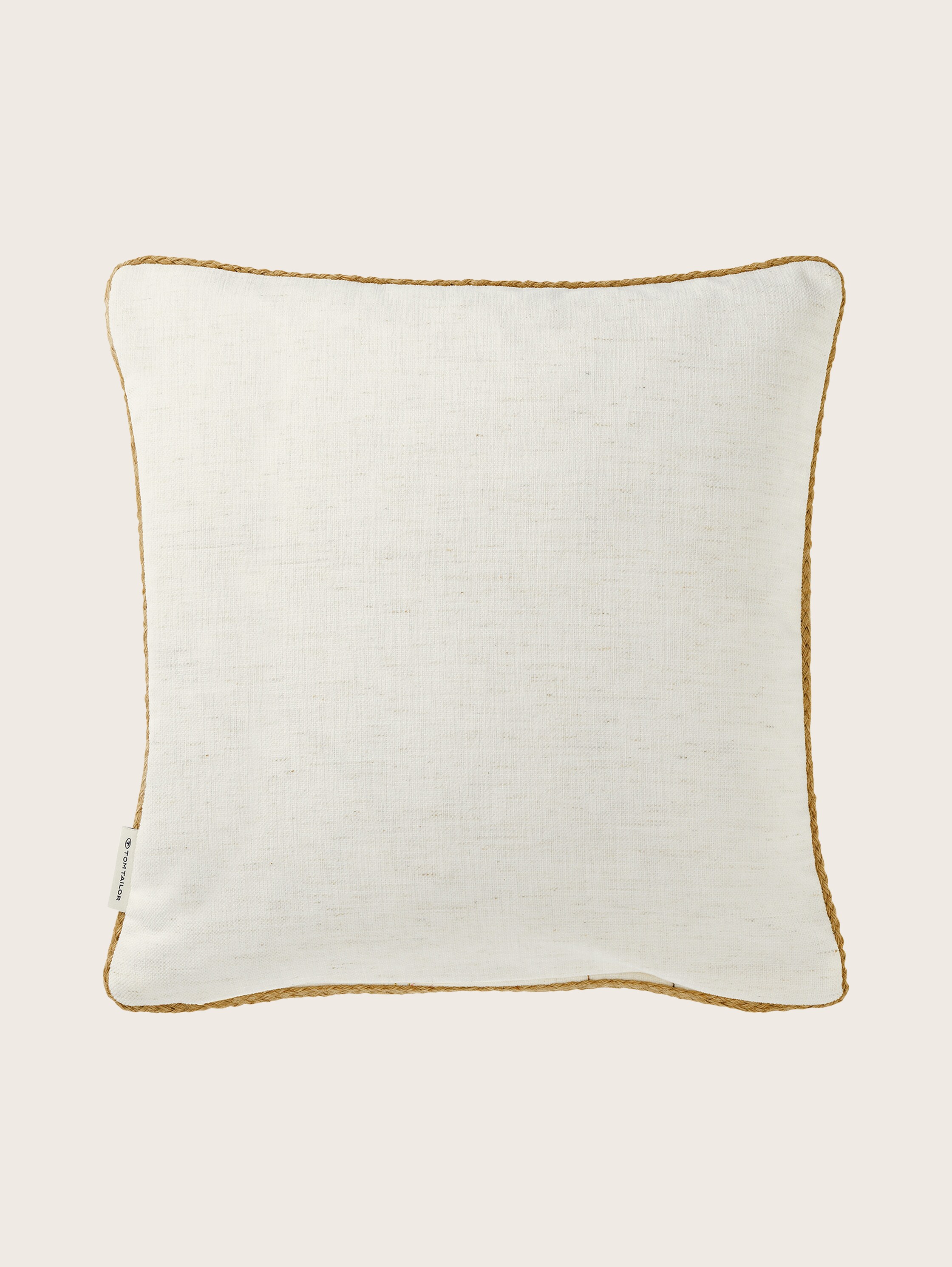 Woven decorative cushion cover - yellow