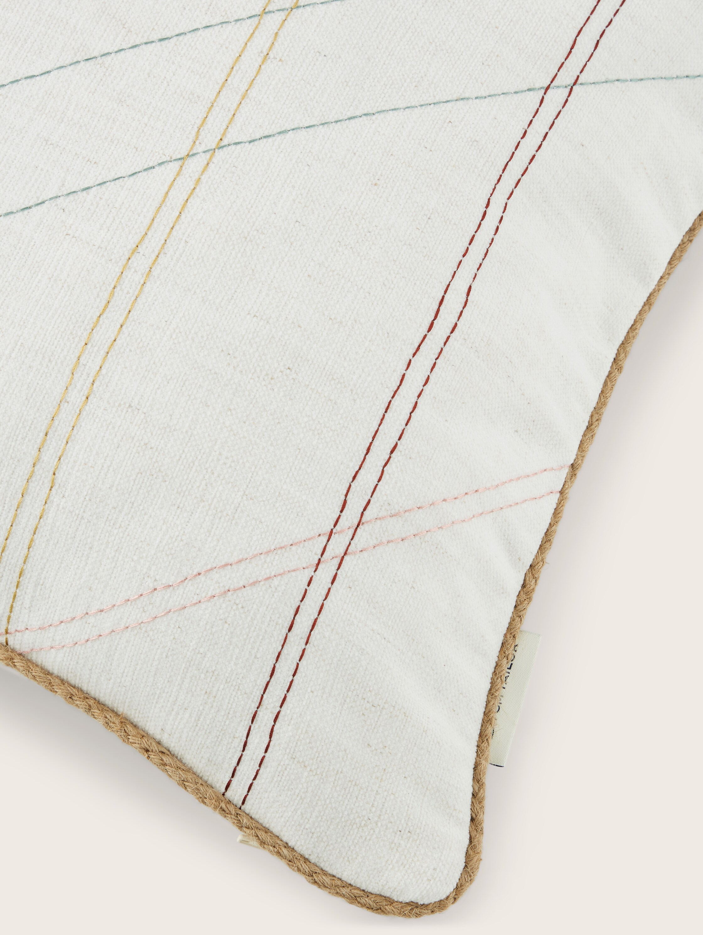 Woven decorative cushion cover - yellow