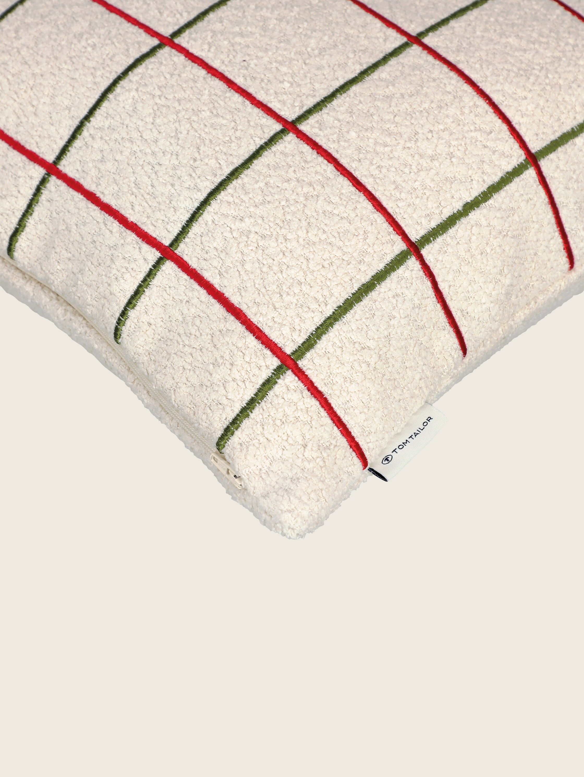 Geweven decoratieve kussenhoes met ruitpatroon - 4