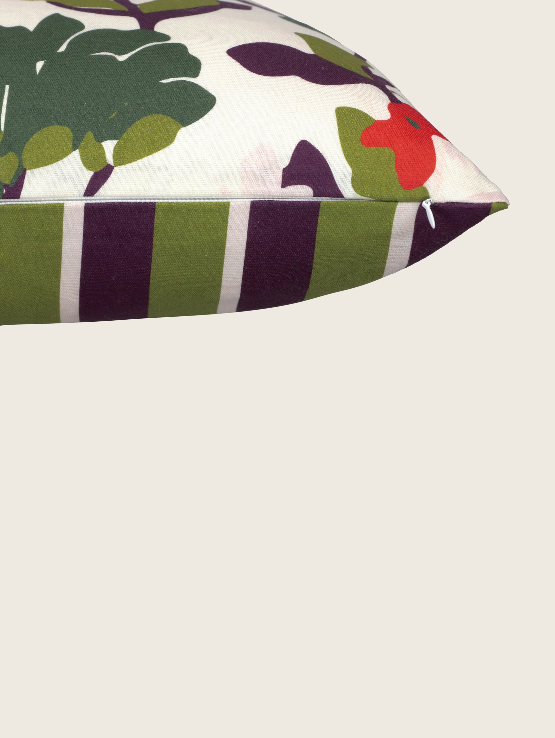 Decoratieve kussenhoes met bloemenpatroon - yellow