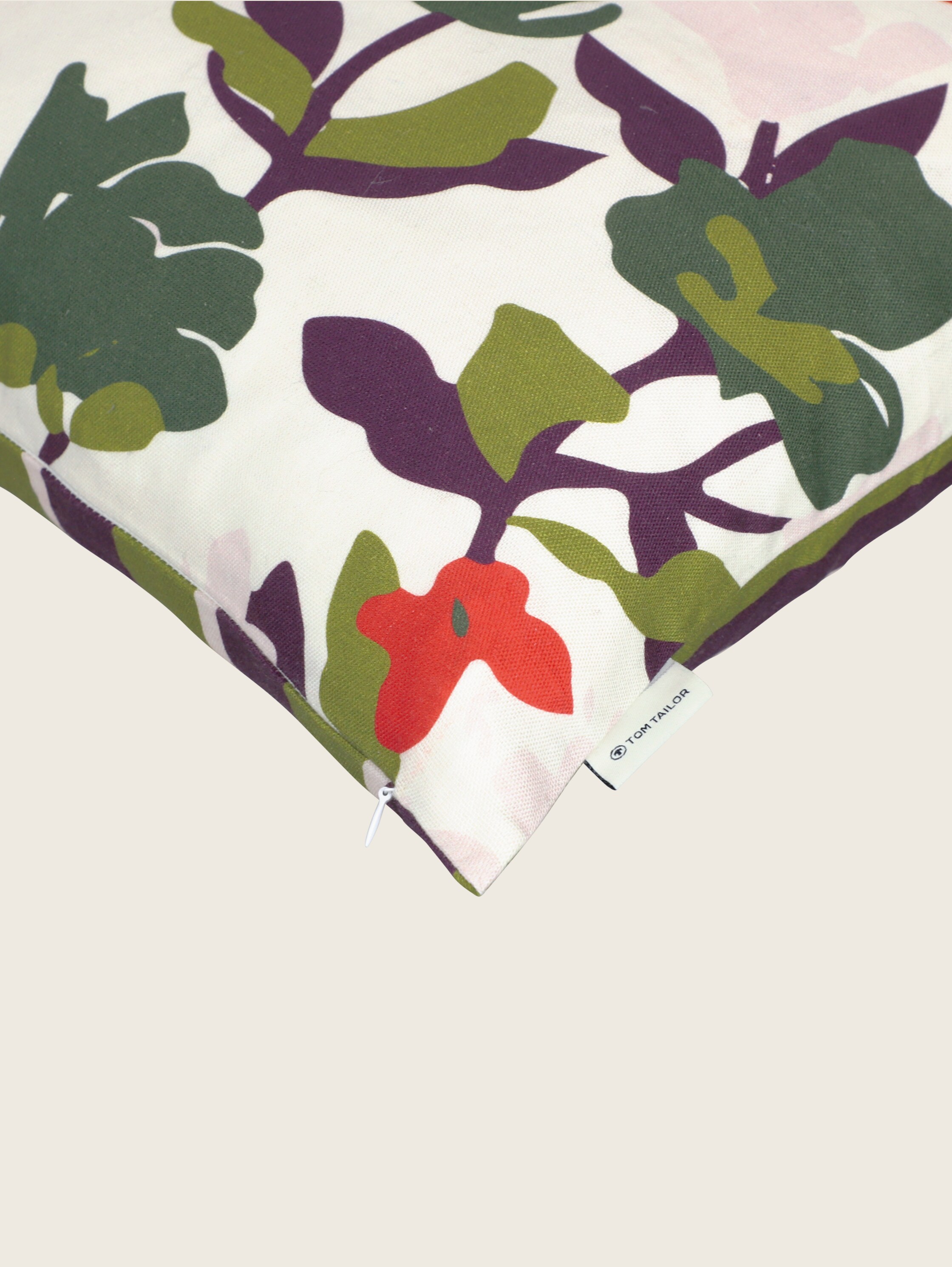 Decoratieve kussenhoes met bloemenpatroon - yellow