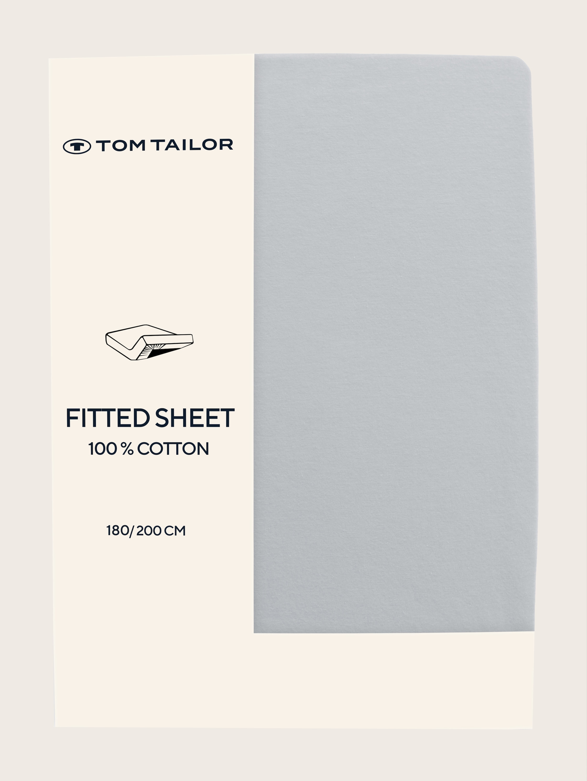 Spannbettlaken aus Jersey - grau / grey