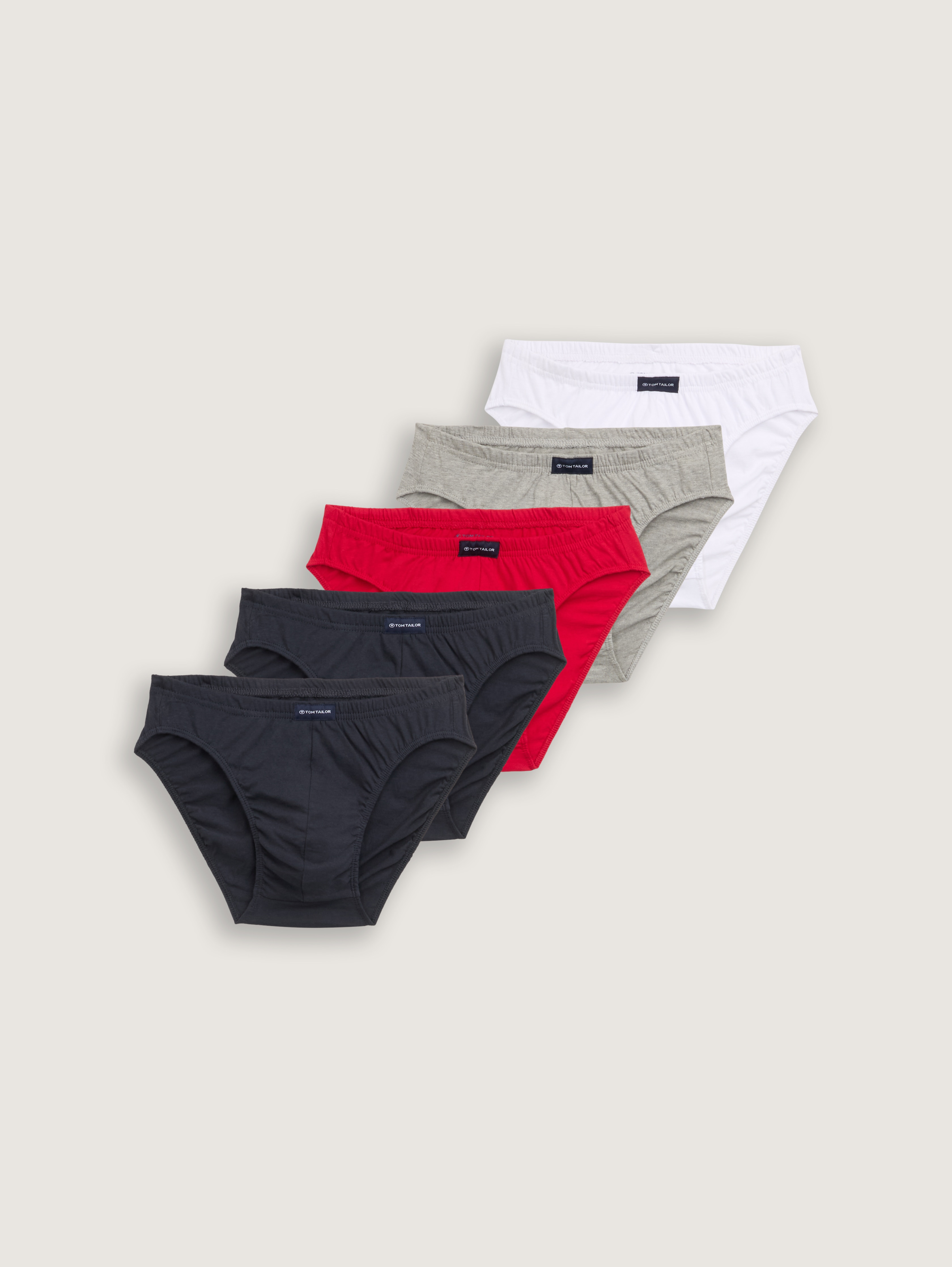 Slips aus Baumwolle im 5er-Pack von Men, navy-white-red
