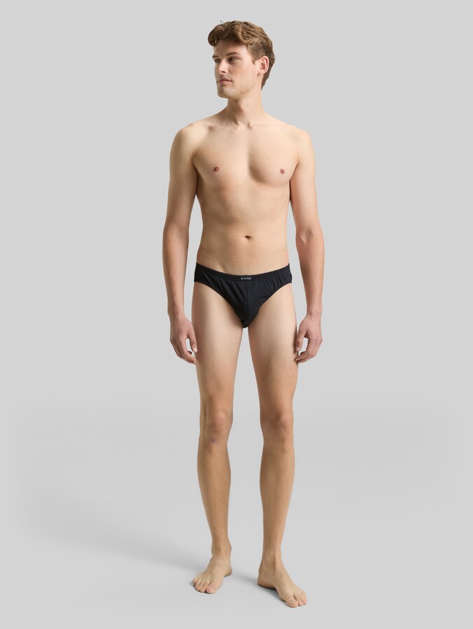 Slips aus Baumwolle im 5er-Pack von Men, black uni