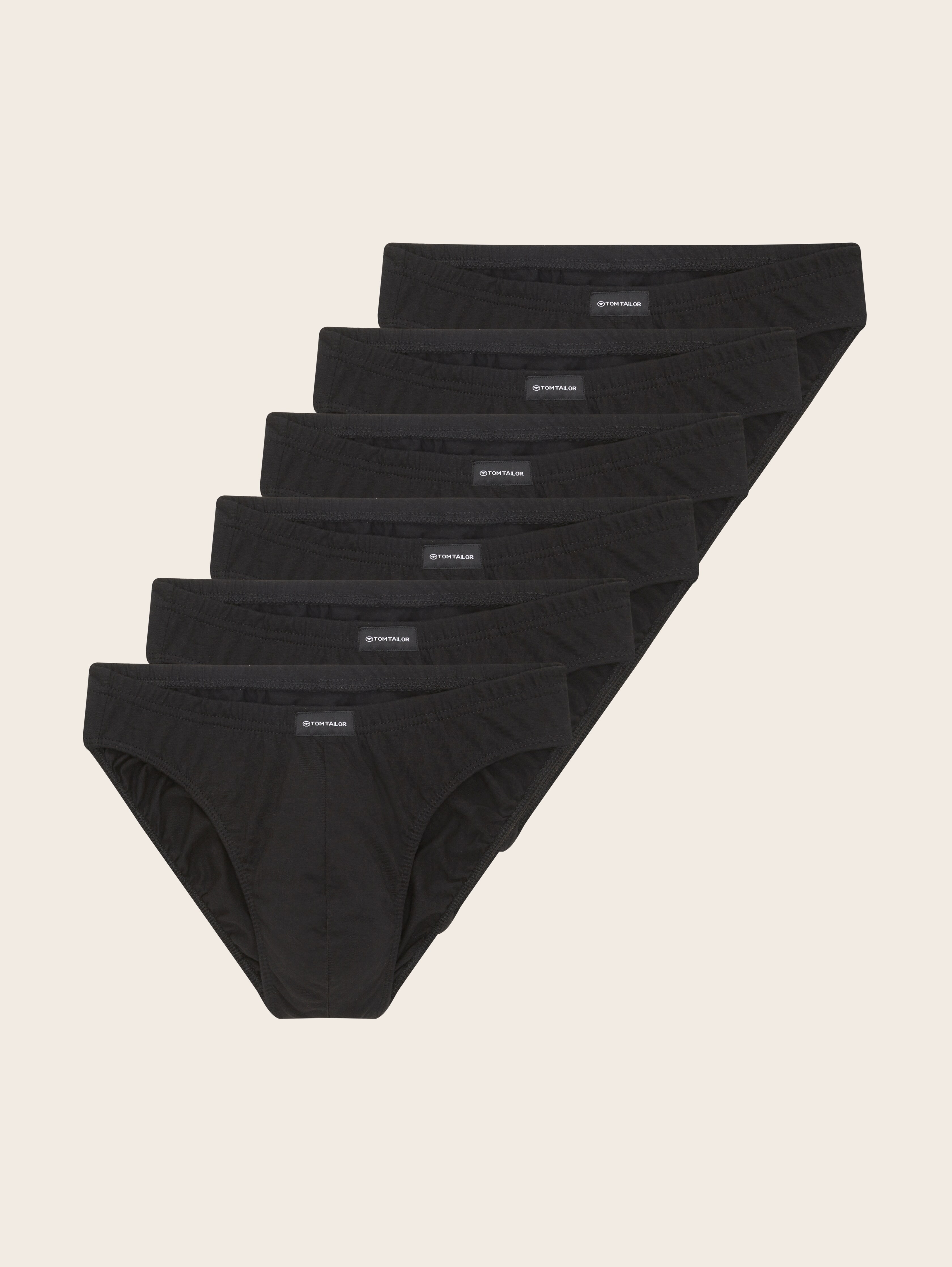 Slips aus Baumwolle im 5er-Pack von Men, black uni